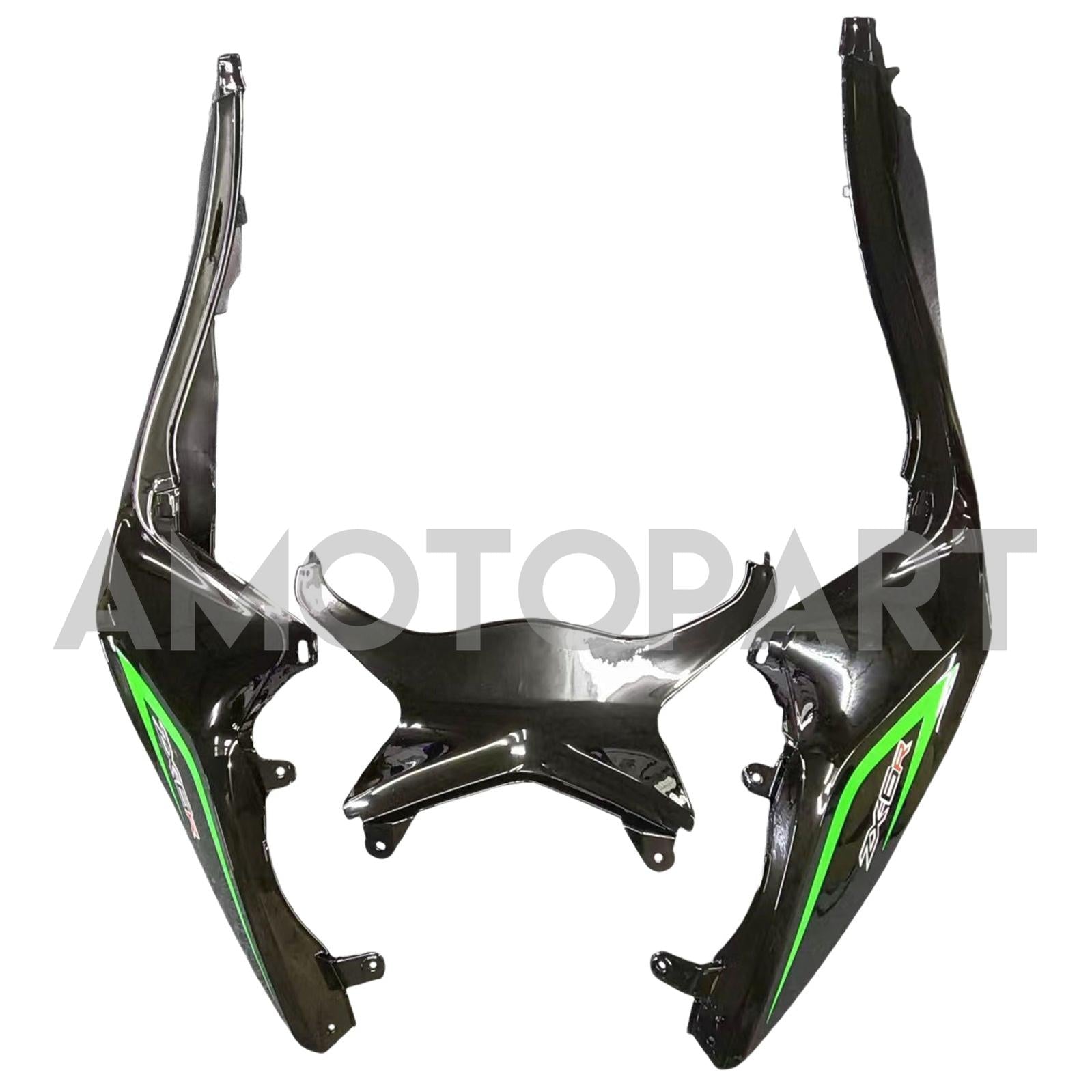 Amotopart Kawasaki ZX6R 636 2013-2018 Green&Black Fairing Kit