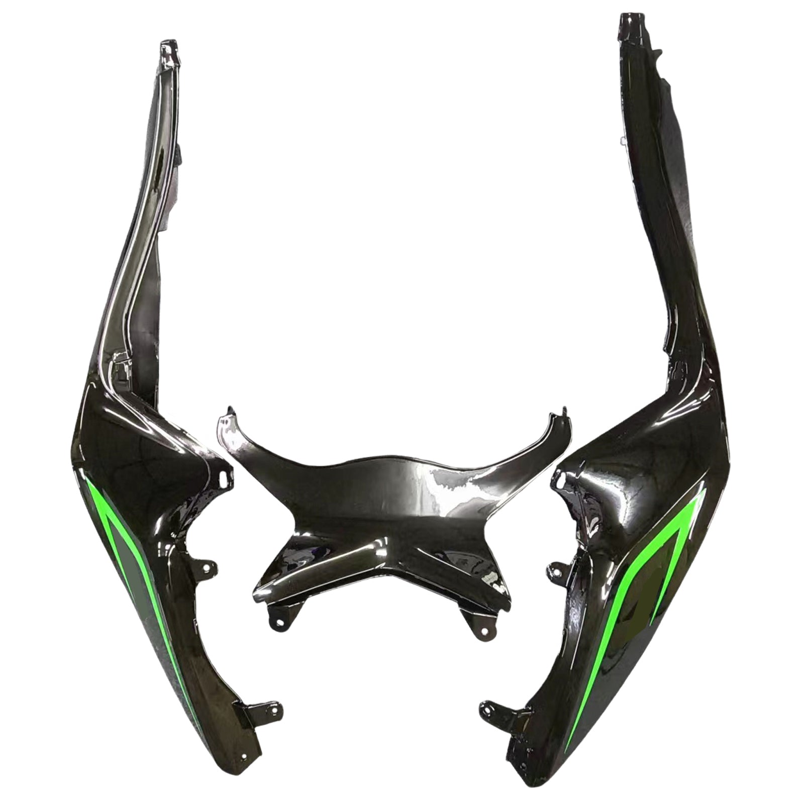 Amotopart Kawasaki ZX6R 636 2013-2018 Grün&Schwarzes Verkleidungsset