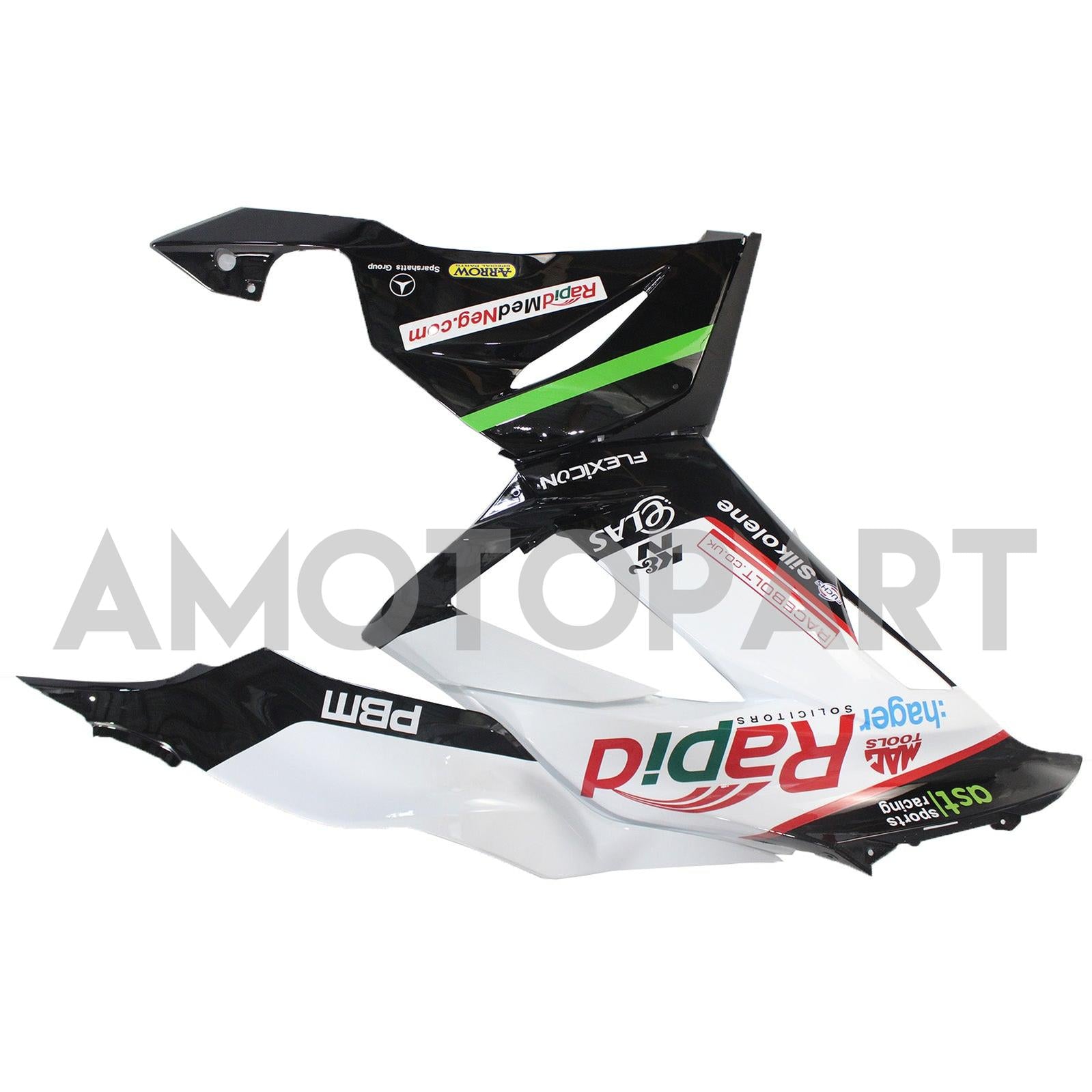 Amotopart Kawasaki 2013-2018 ZX6R 636 Schwarzweißverkleidungskit