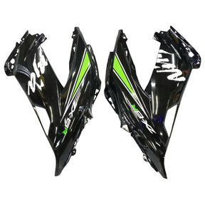 Amotopart Kawasaki ZX6R 636 2013–2018 Grün und Schwarz Style3 Verkleidungsset