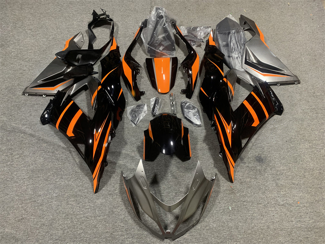 Amotopart Kawasaki ZX6R 636 2013-2018 Orange&Black Fairing Kit