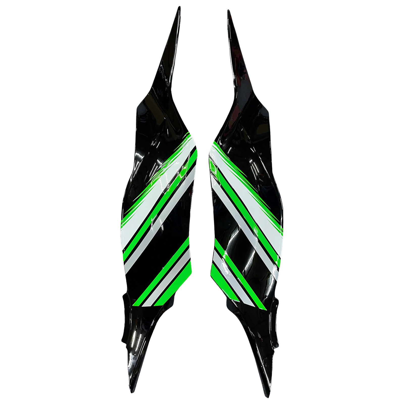 Amotopart Kawasaki ZX6R 636 2013-2018 グリーン&ブラック Style2 フェアリングキット