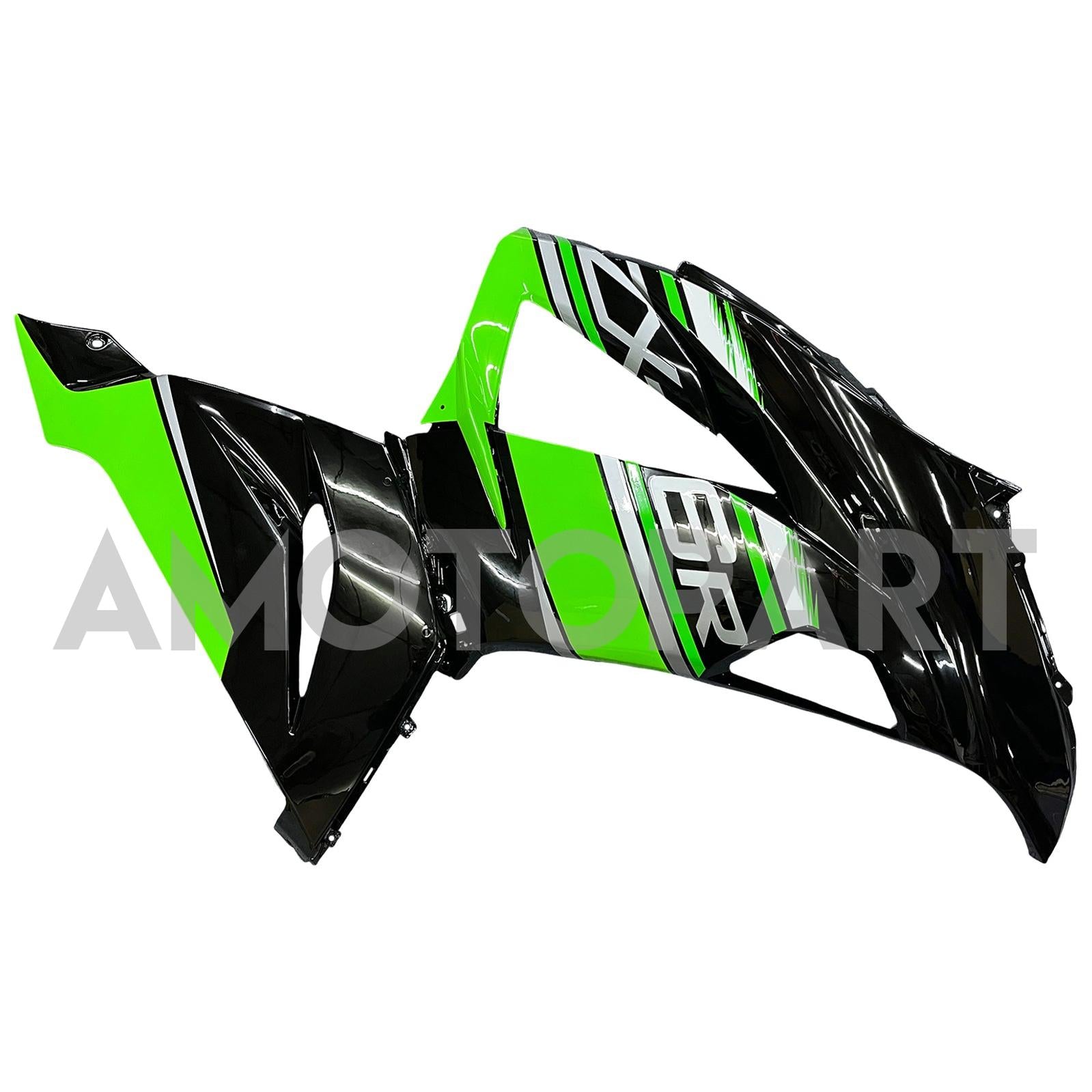 Amotopart Kawasaki ZX6R 636 2013-2018 Green&Black Style2 Fairing Kit