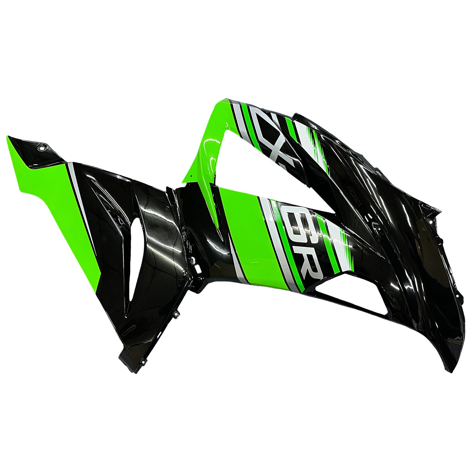 Amotopart Kawasaki ZX6R 636 2013-2018 グリーン&ブラック Style2 フェアリングキット