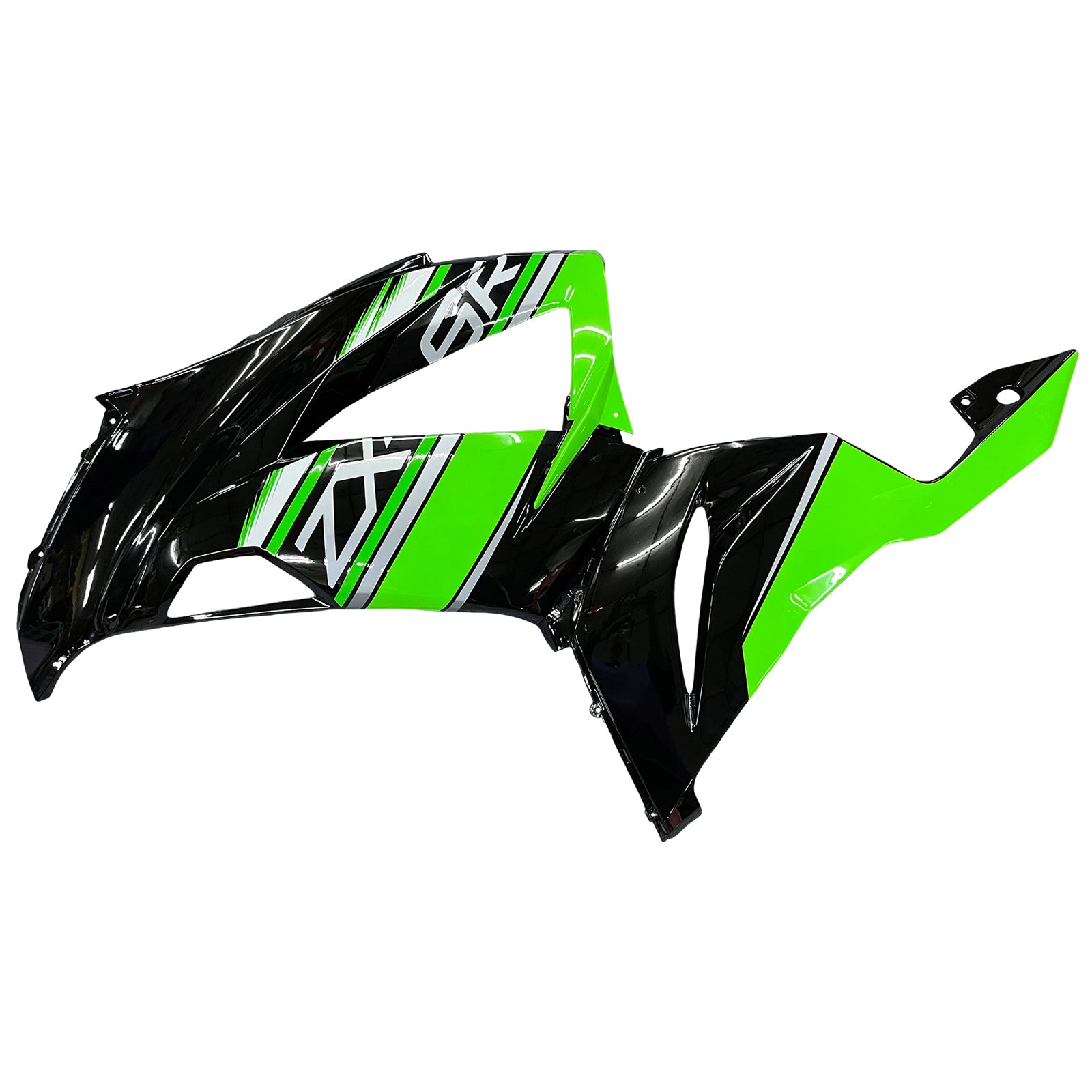 Amotopart Kawasaki ZX6R 636 2013-2018 グリーン&ブラック Style2 フェアリングキット
