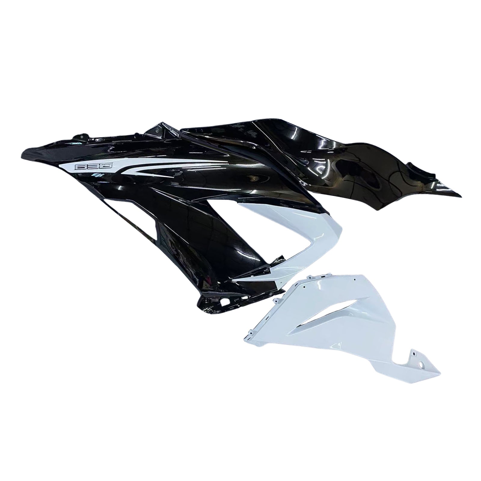 Amotopart Kawasaki ZX6R 636 2013-2018 Black&White Fairing Kit