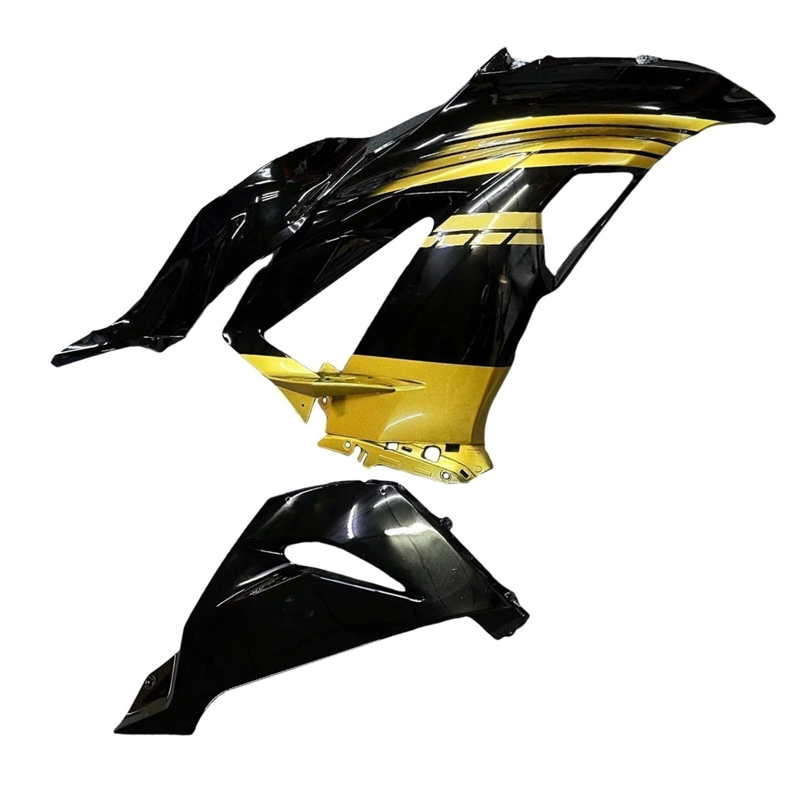 Amotopart Kawasaki ZX6R 636 2013-2018 Gold&Black Style3 Fairing Kit