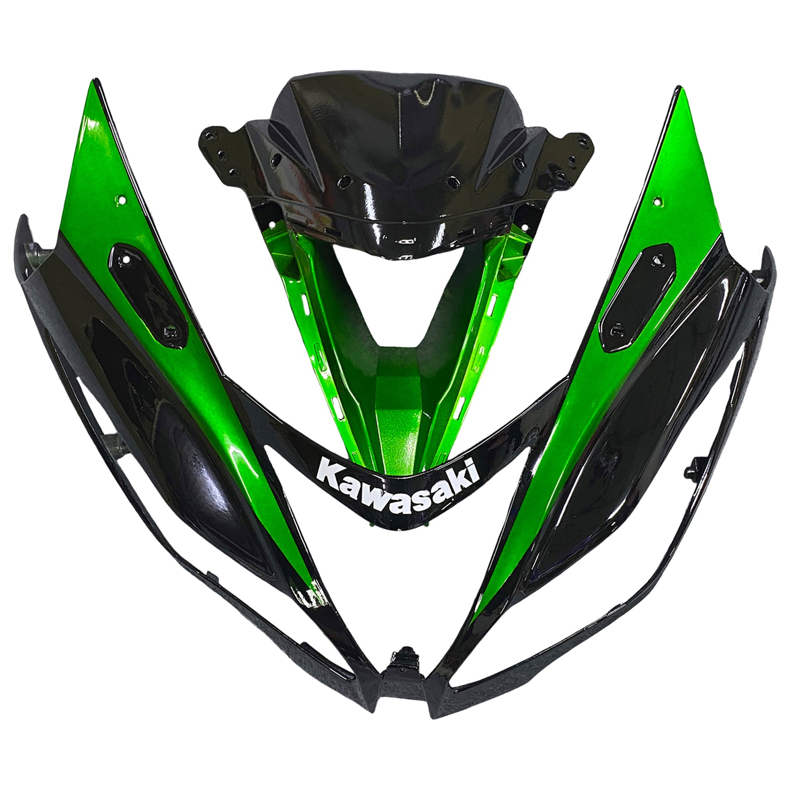 Amotopart Kawasaki ZX6R 636 2013-2018 Green&Black Style4 Fairing Kit