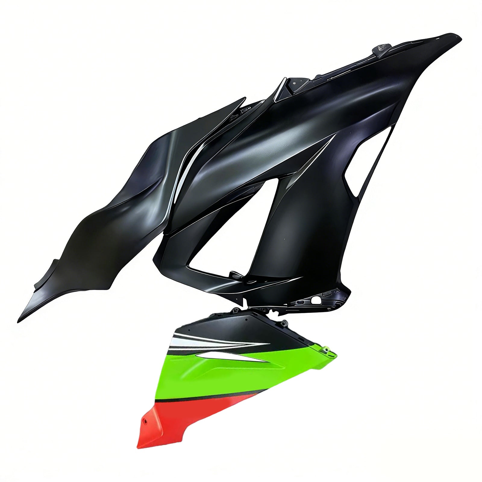 Amotopart Kawasaki ZX6R 636 2013-2018 Grün&Schwarzes Style6 Verkleidungsset