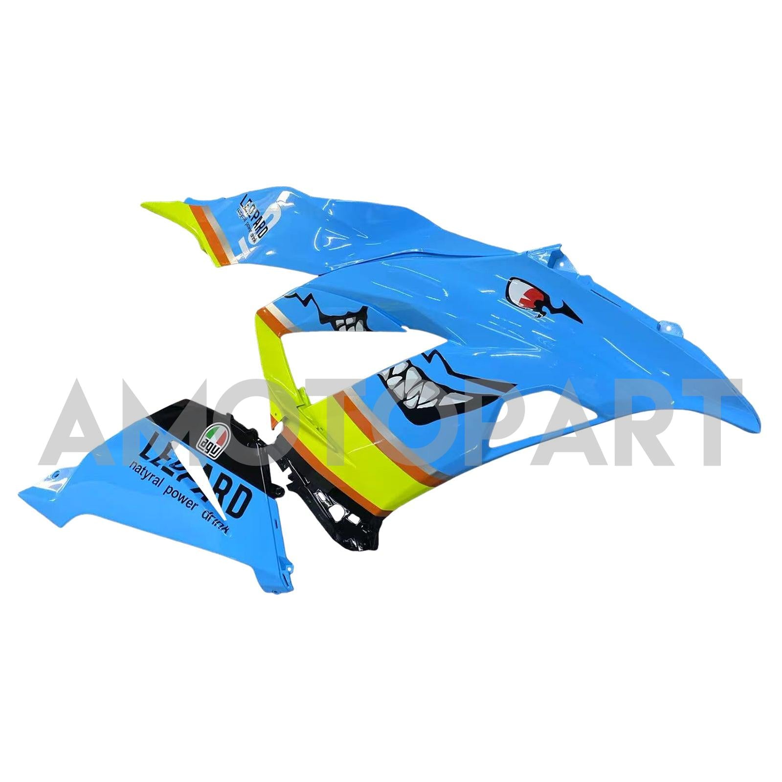 Amotopart Kawasaki ZX6R 636 2013-2018 Blue&Yellow Fairing Kit