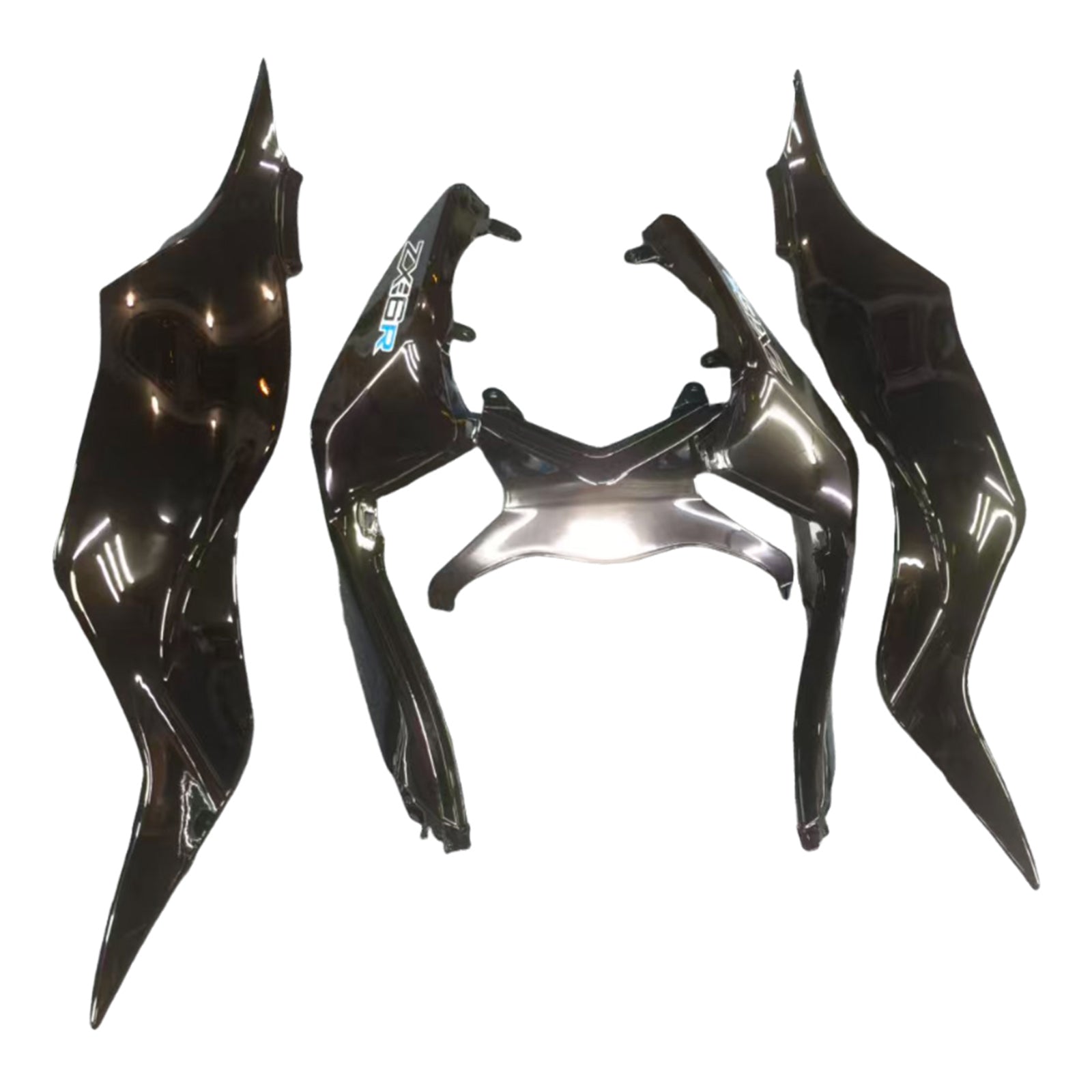 Amotopart Kawasaki ZX6R 636 2013-2018 Green & Black Style 7 Failing Kit