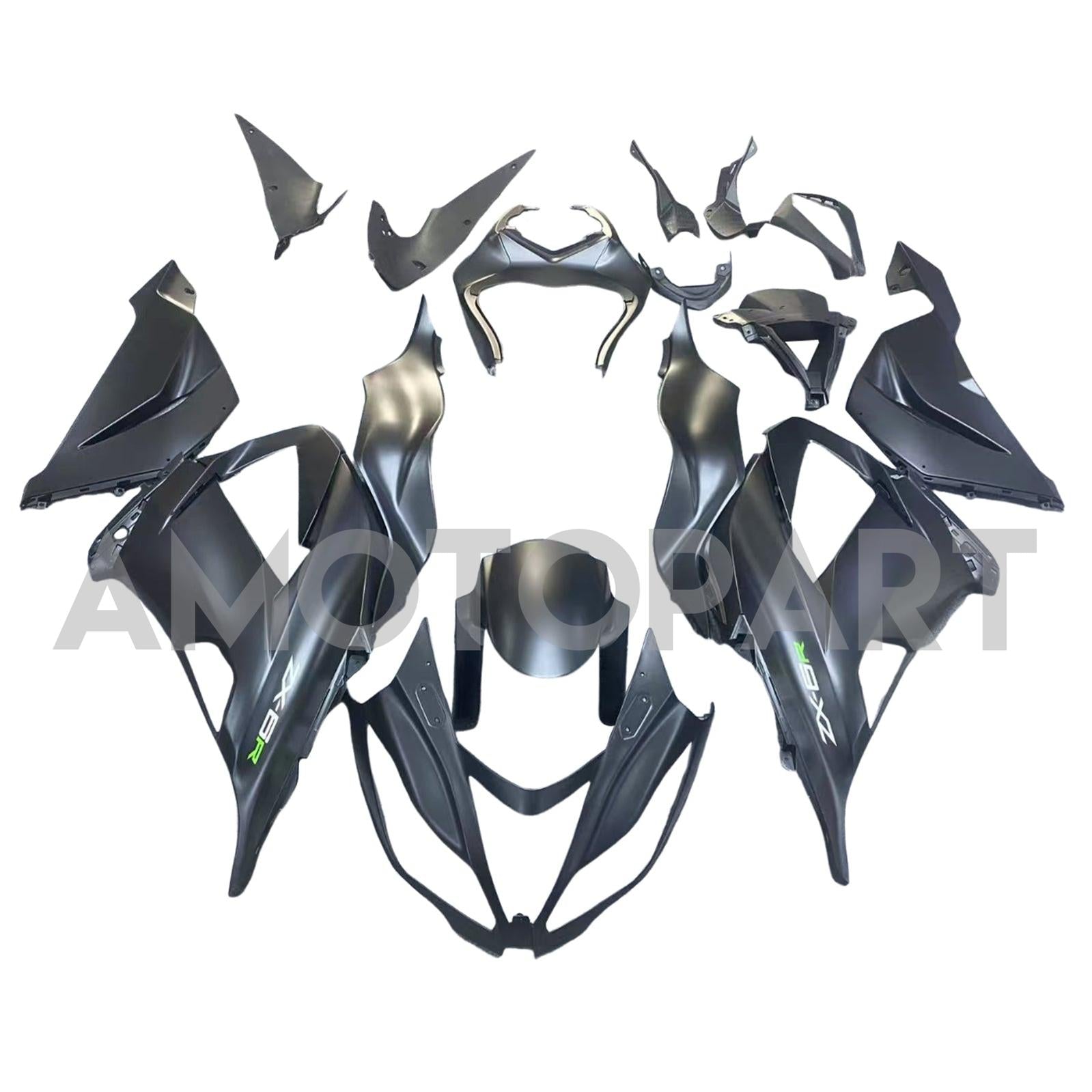 Amotopart Kawasaki ZX6R 636 2013-2018 Schwarzverkleidungskit