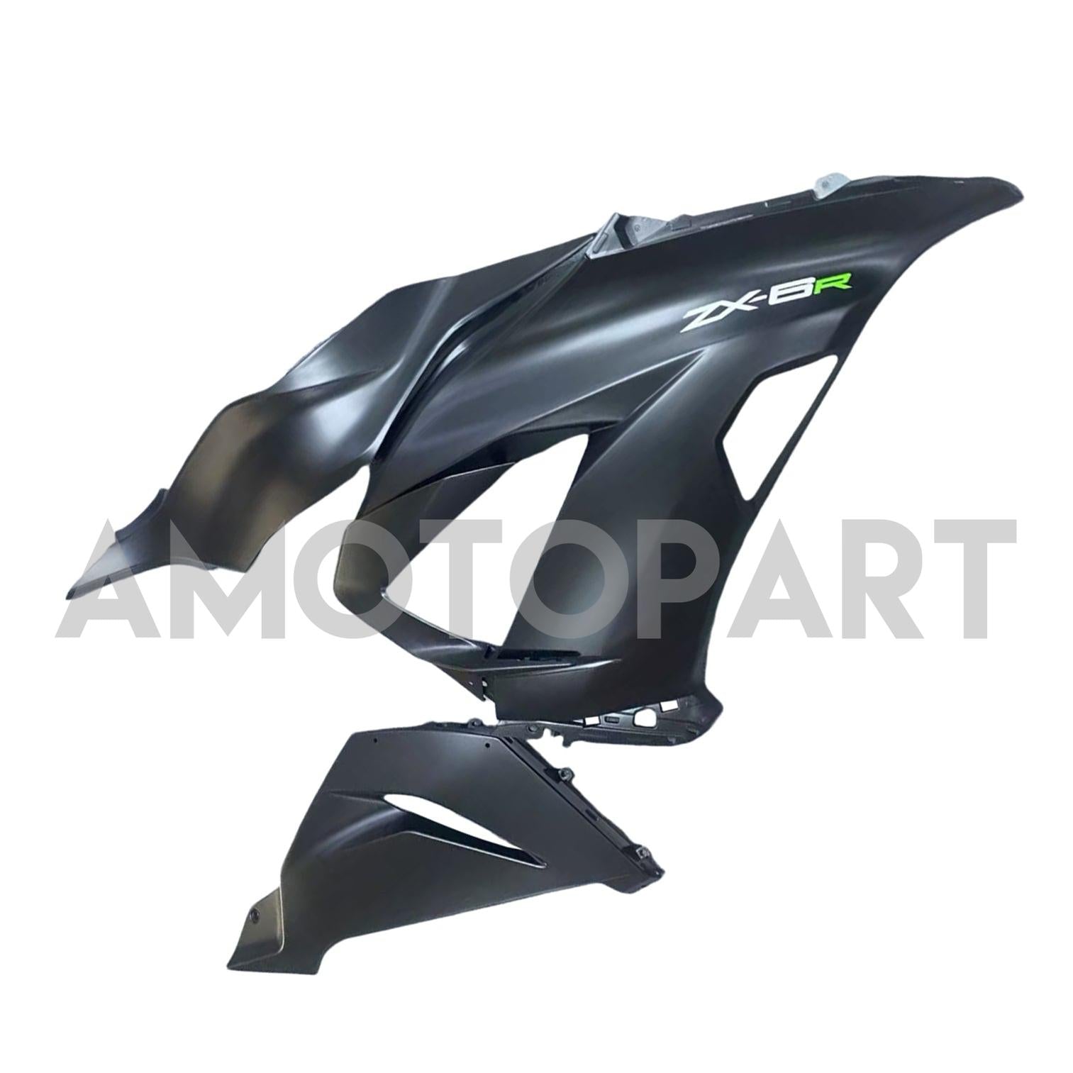 Amotopart Kawasaki ZX6R 636 2013-2018 ブラック フェアリングキット