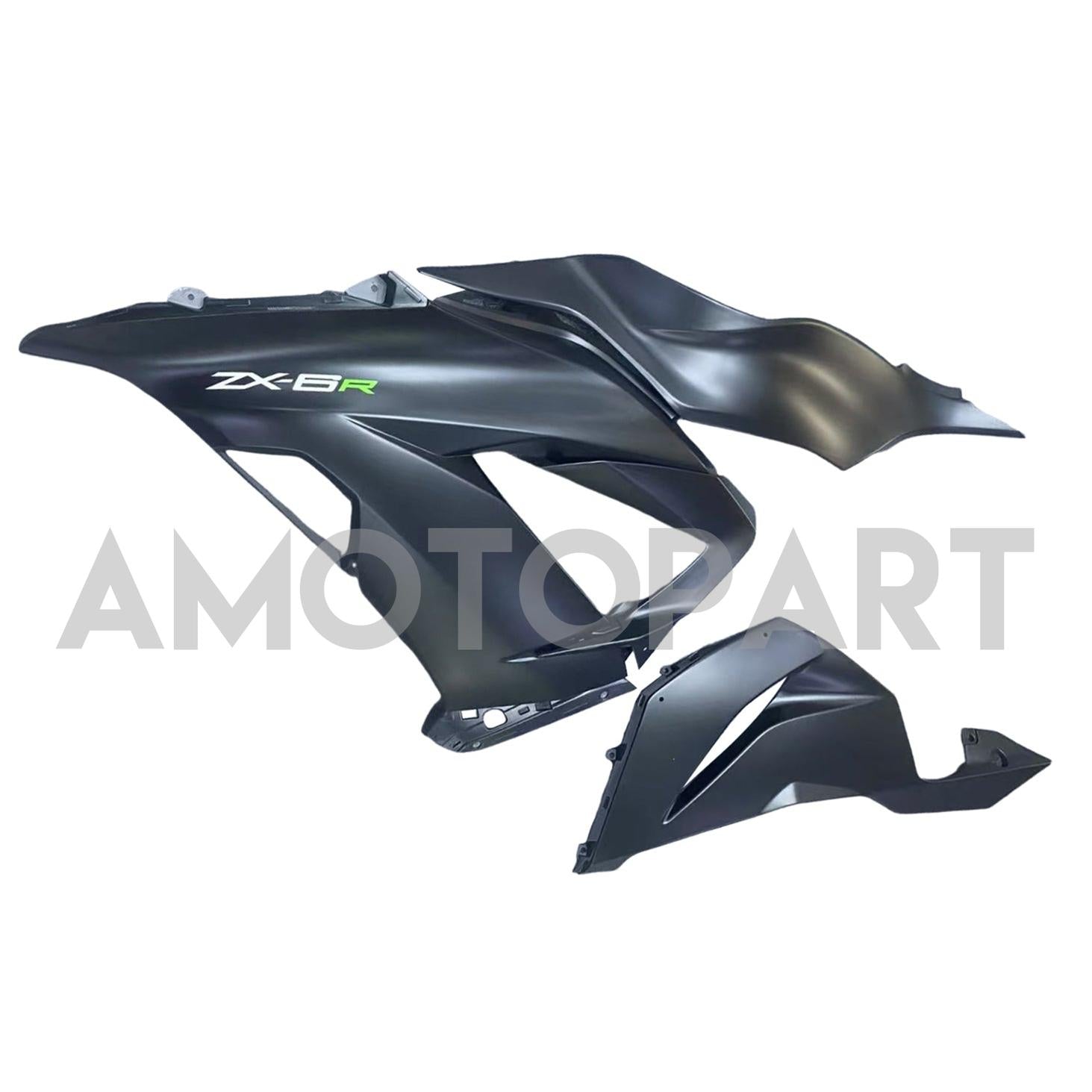 Amotopart Kawasaki ZX6R 636 2013-2018 ブラック フェアリングキット