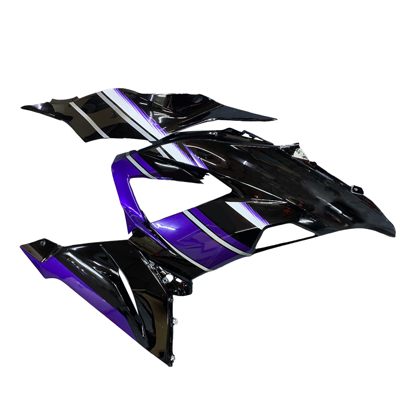 Amotopart Kawasaki ZX6R 636 2013-2018 パープル & ブラック フェアリングキット