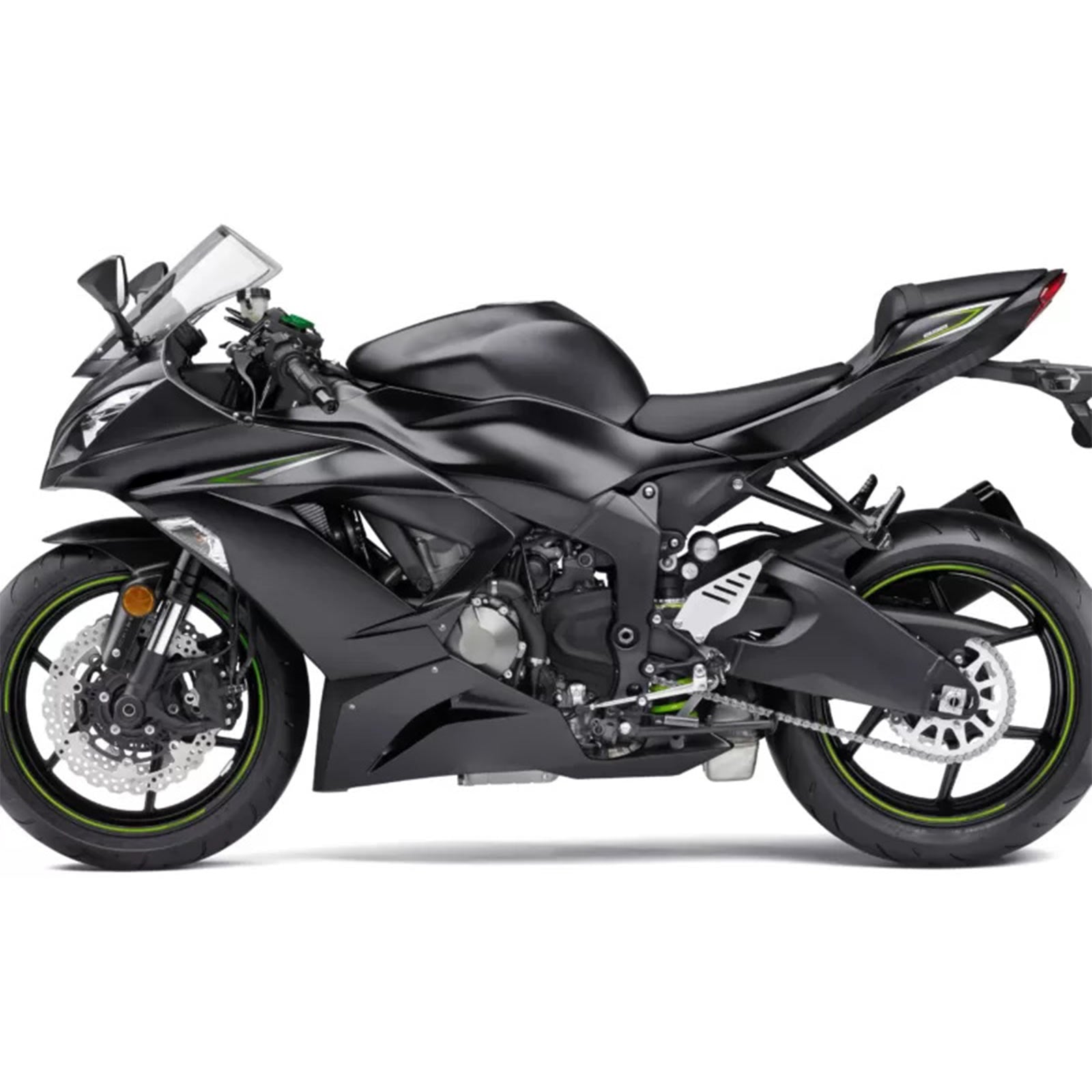 Amotopart 2013-2018 Kawasaki ZX6R 636 ブラック フェアリングキット