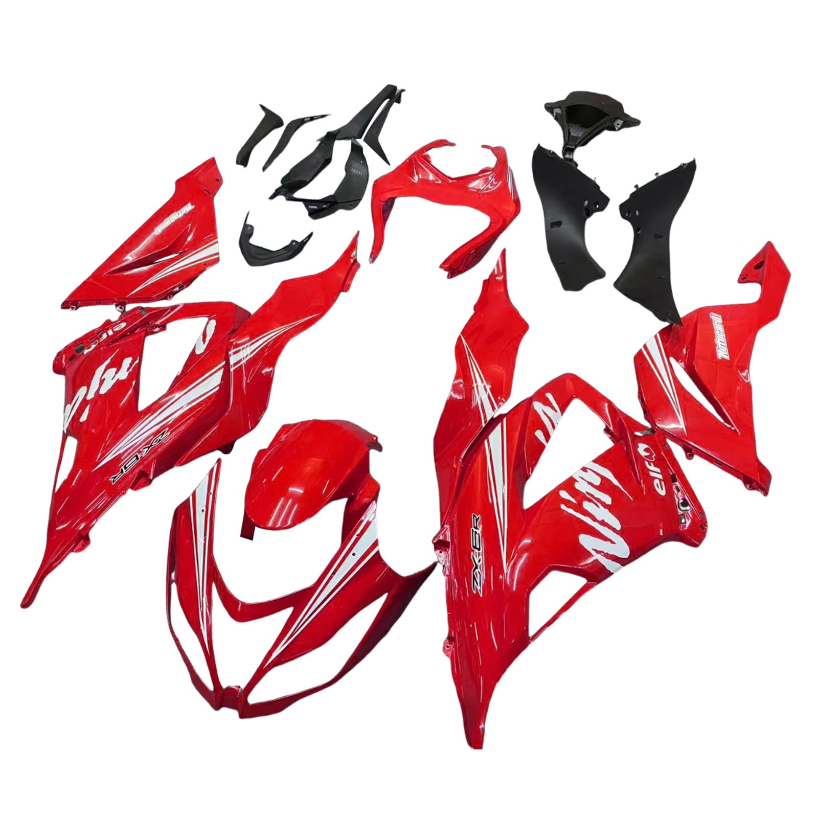 Amotopart 2013-2018 Kawasaki ZX6R 636 Red Fairing Kit
