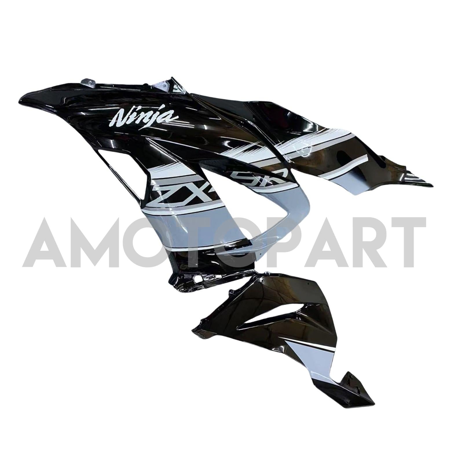 Amotopart 2013-2018 Kawasaki ZX6R 636 Gray Black Fairing Kit