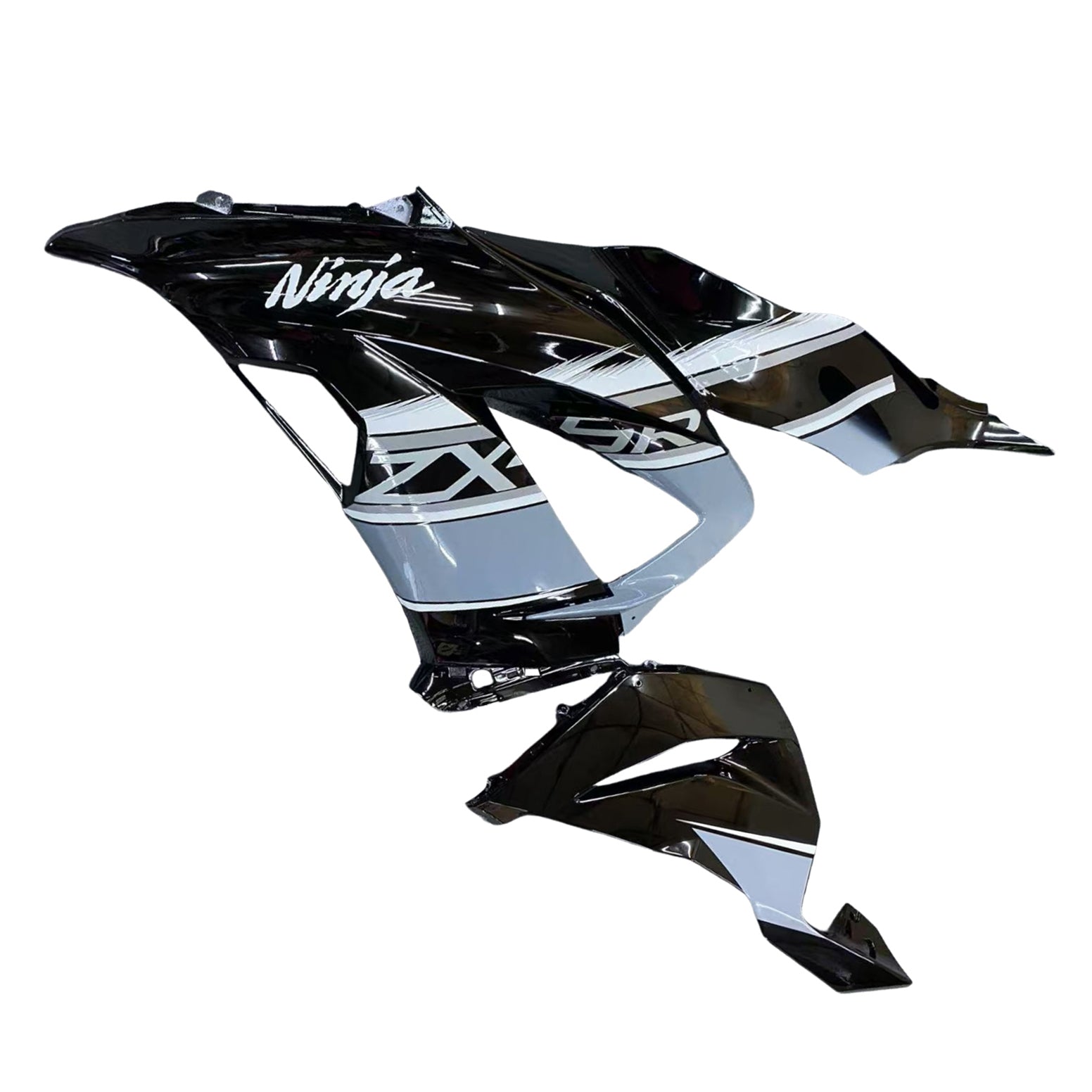 Amotopart 2013-2018 Kawasaki ZX6R 636 Gray Black Fairing Kit