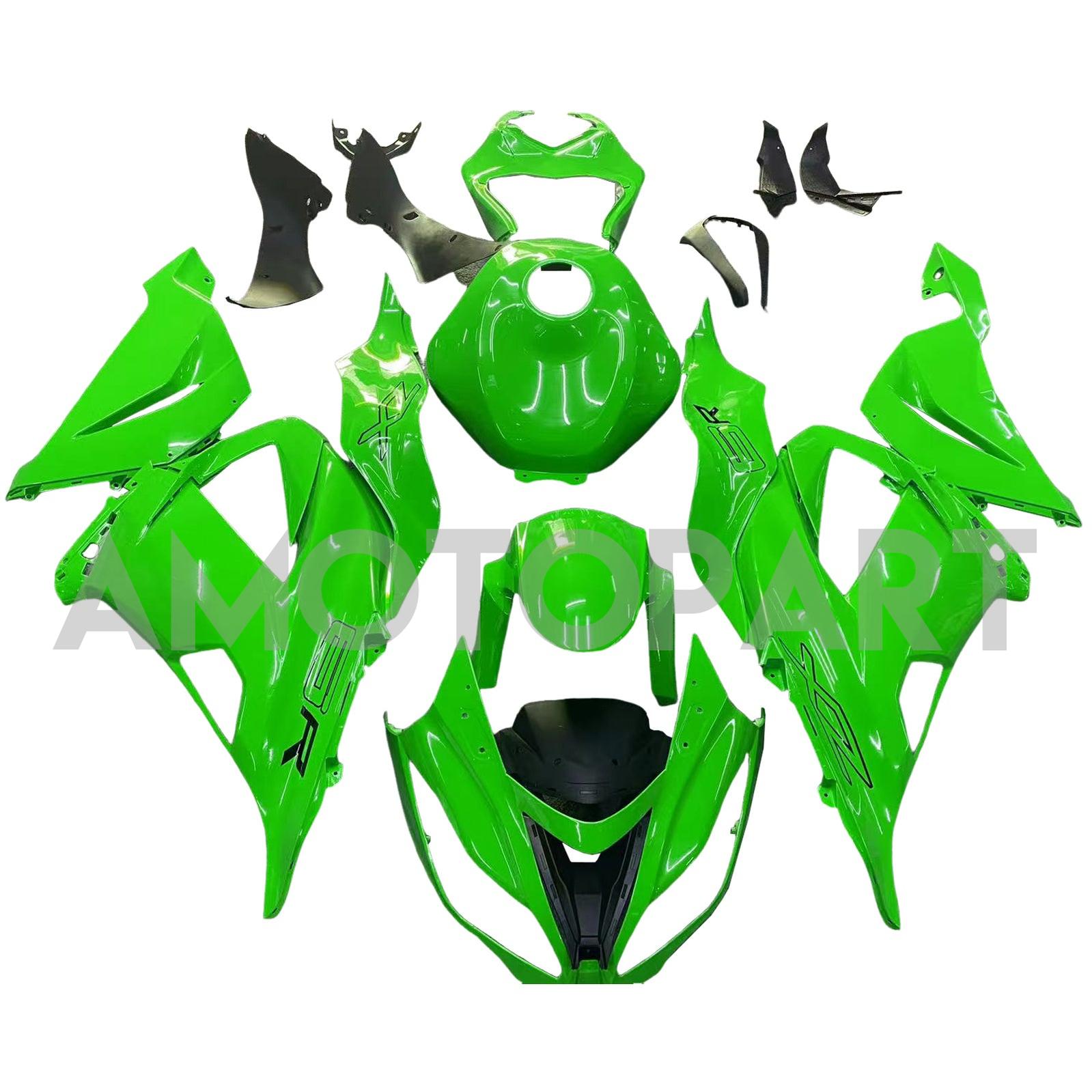 Amotopart 2013-2018 Kawasaki ZX6R 636 Light Green Fairing Kit