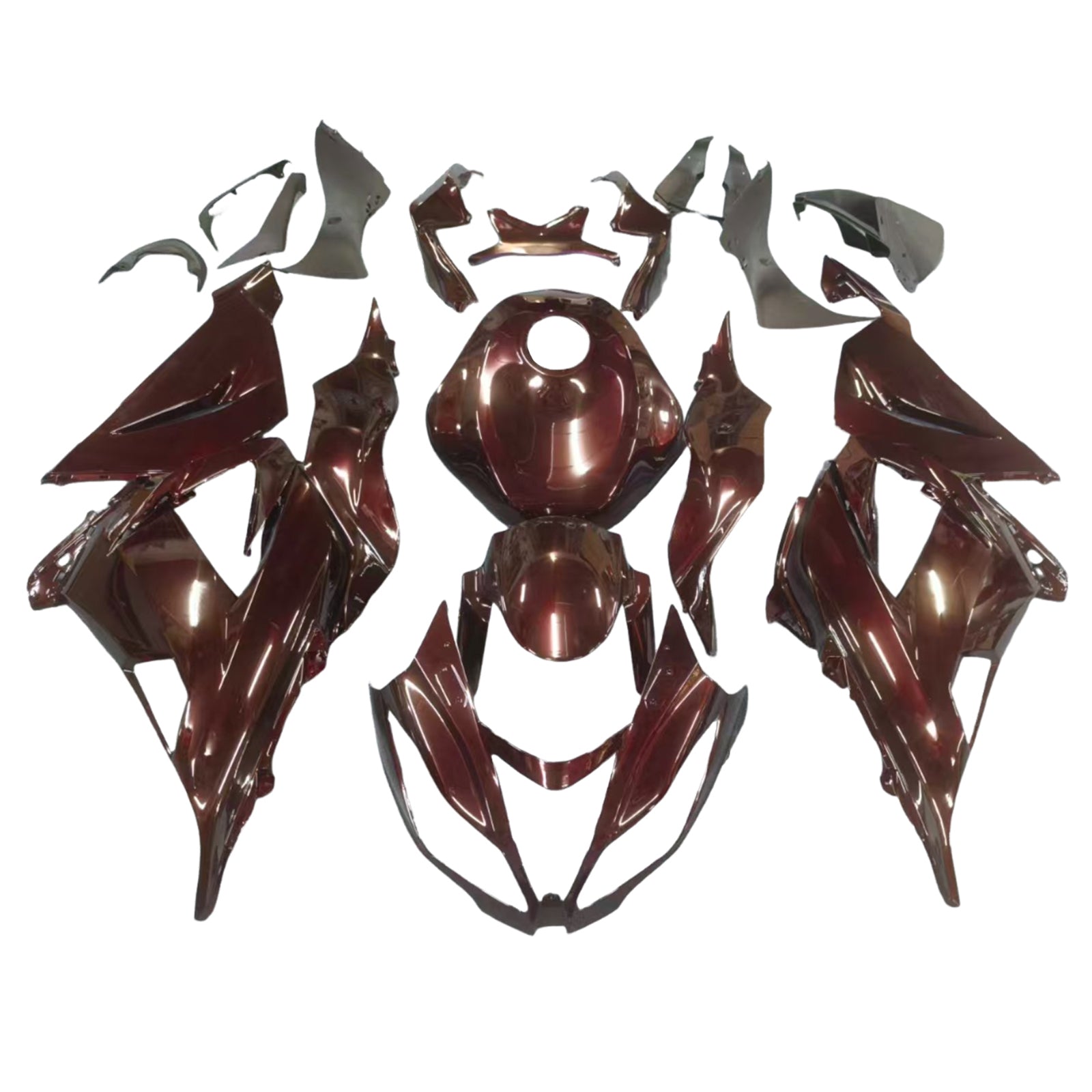Amotopart 2013-2018 Kawasaki ZX6R 636 Dark Red Fairing Kit
