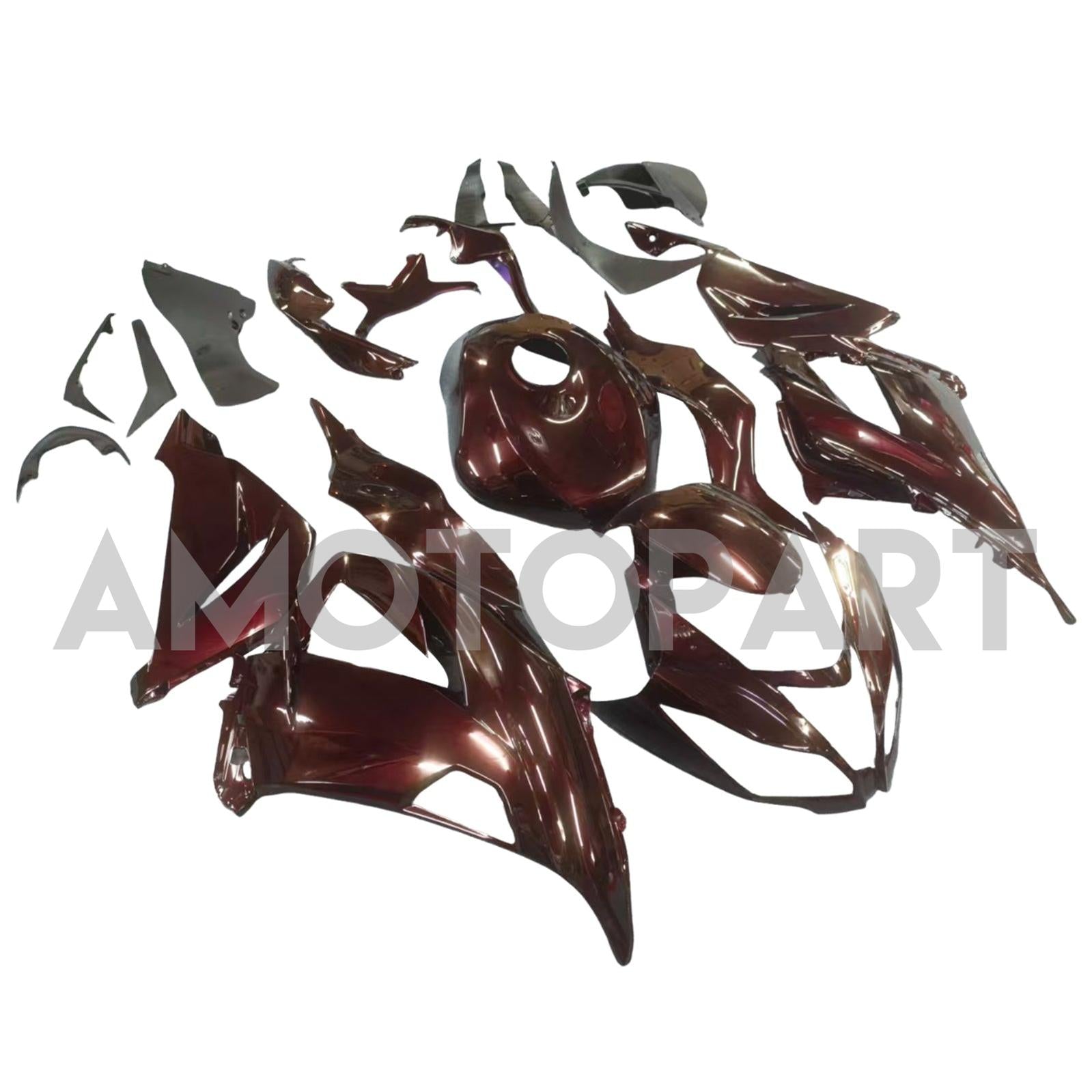 Amotopart 2013-2018 Kawasaki ZX6R 636 Dark Red Fairing Kit