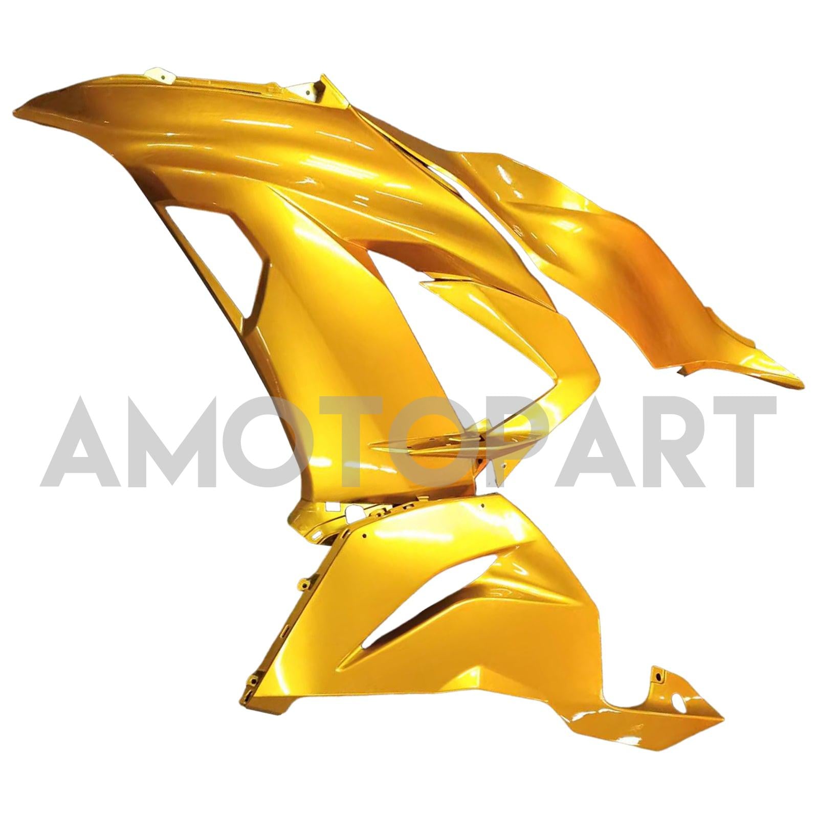 Amotopart 2013-2018 Kawasaki ZX6R 636 Gold Black Fairing Kit