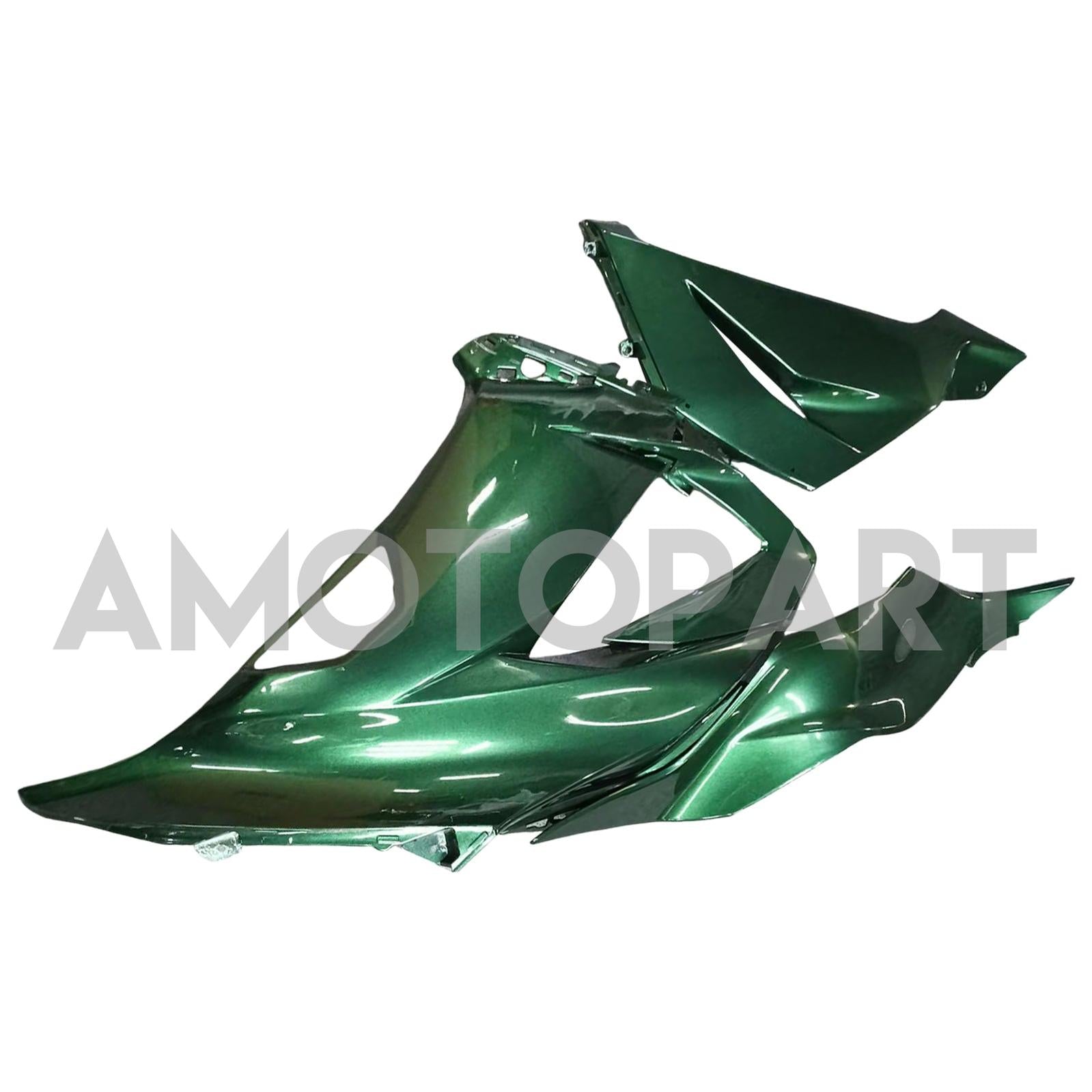 Amotopart 2013-2018 Kawasaki ZX6R 636 Black Green Fairing Kit