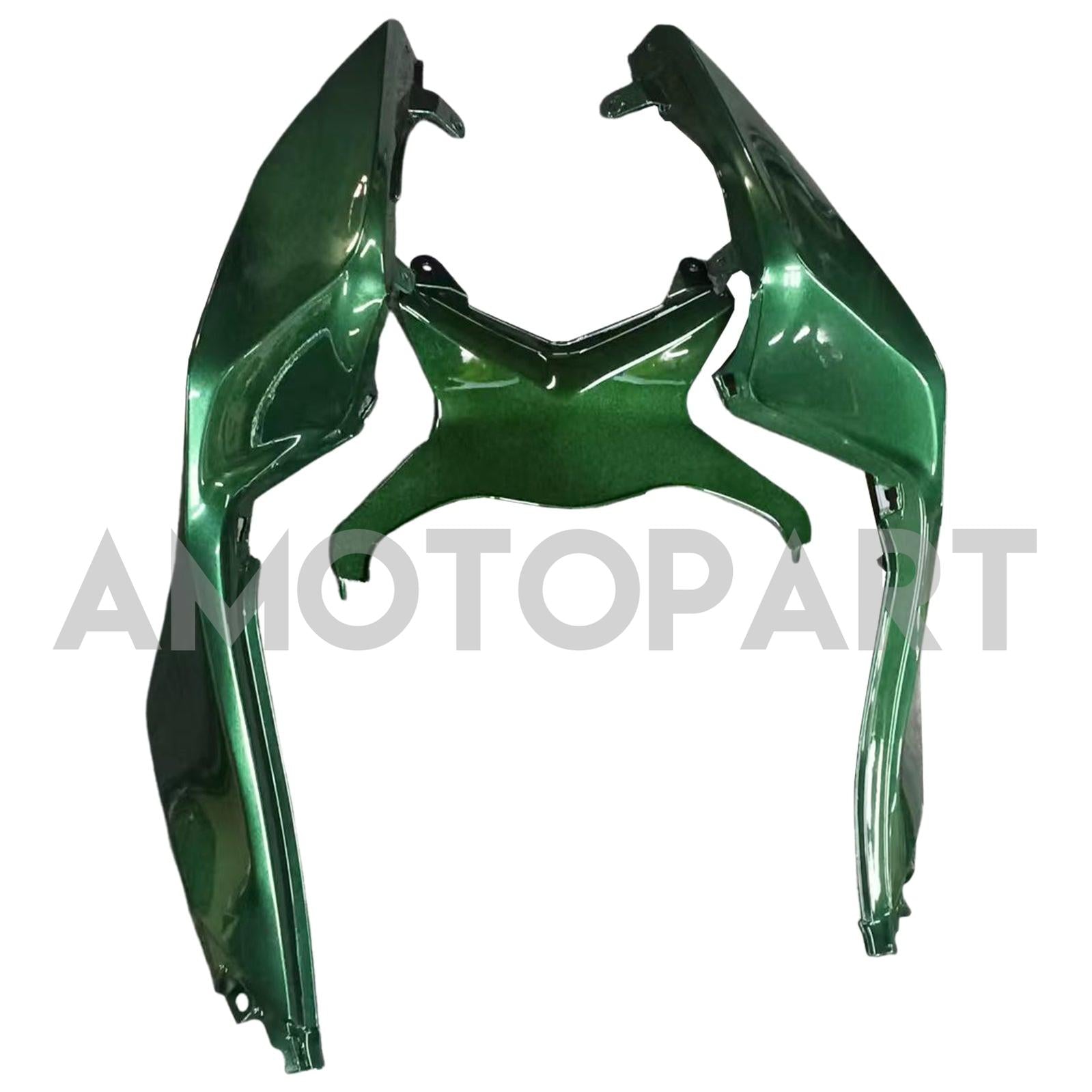 Amotopart 2013-2018 Kawasaki ZX6R 636 Black Green Fairing Kit