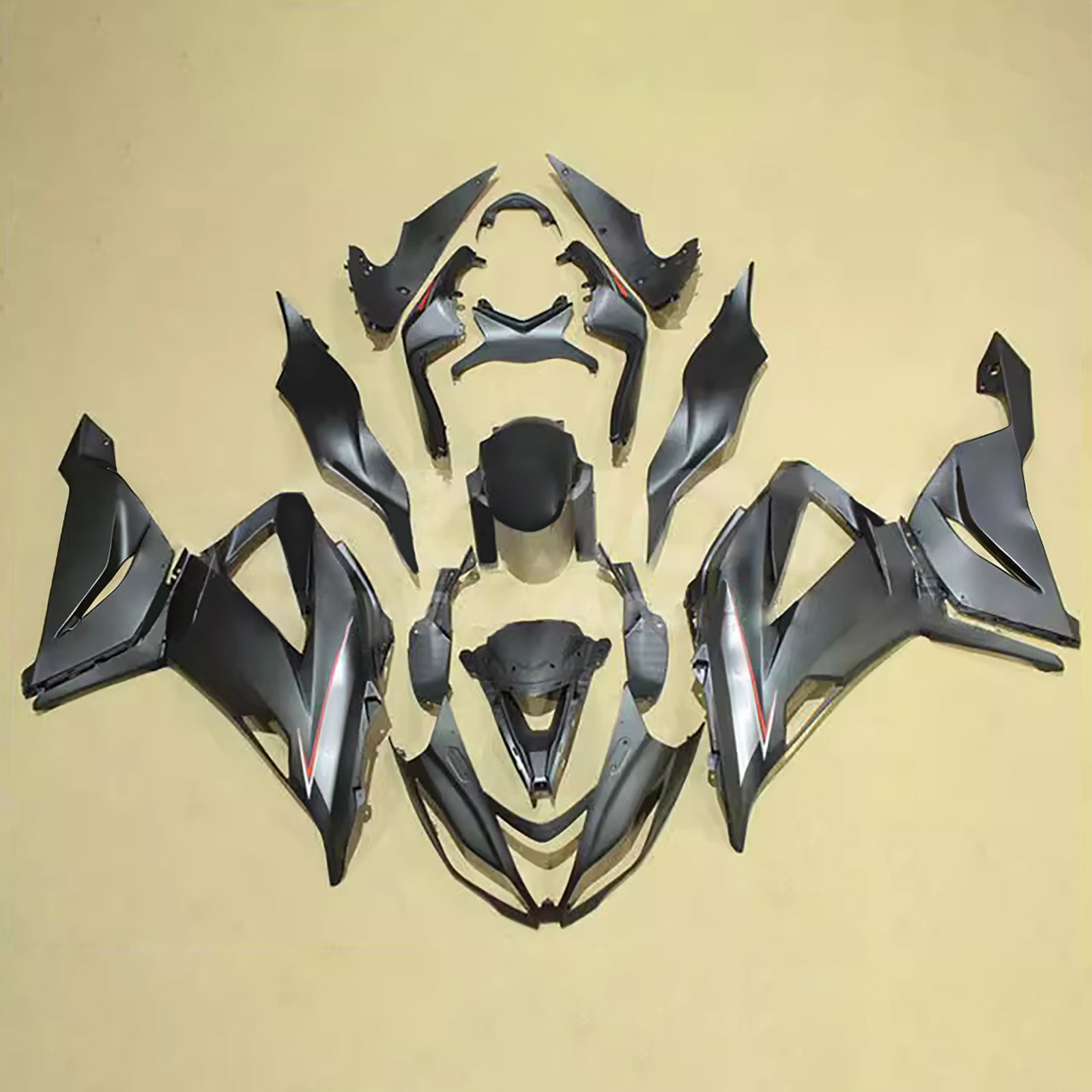 Amotopart 2013-2018 Kawasaki ZX6R 636 Matte Black Fairing Kit