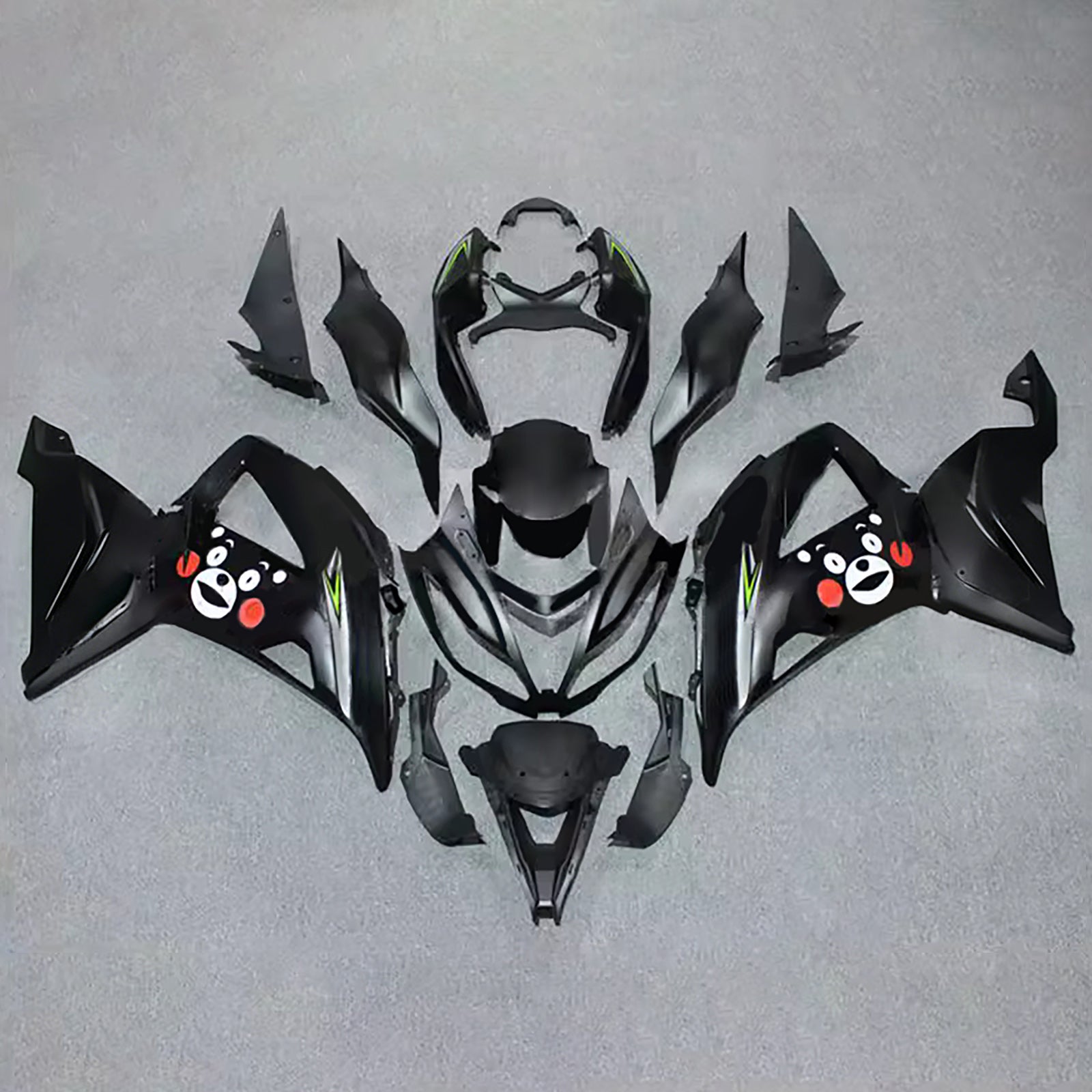Amotopart 2013-2018 Kawasaki ZX6R 636 Black Fairing Kit