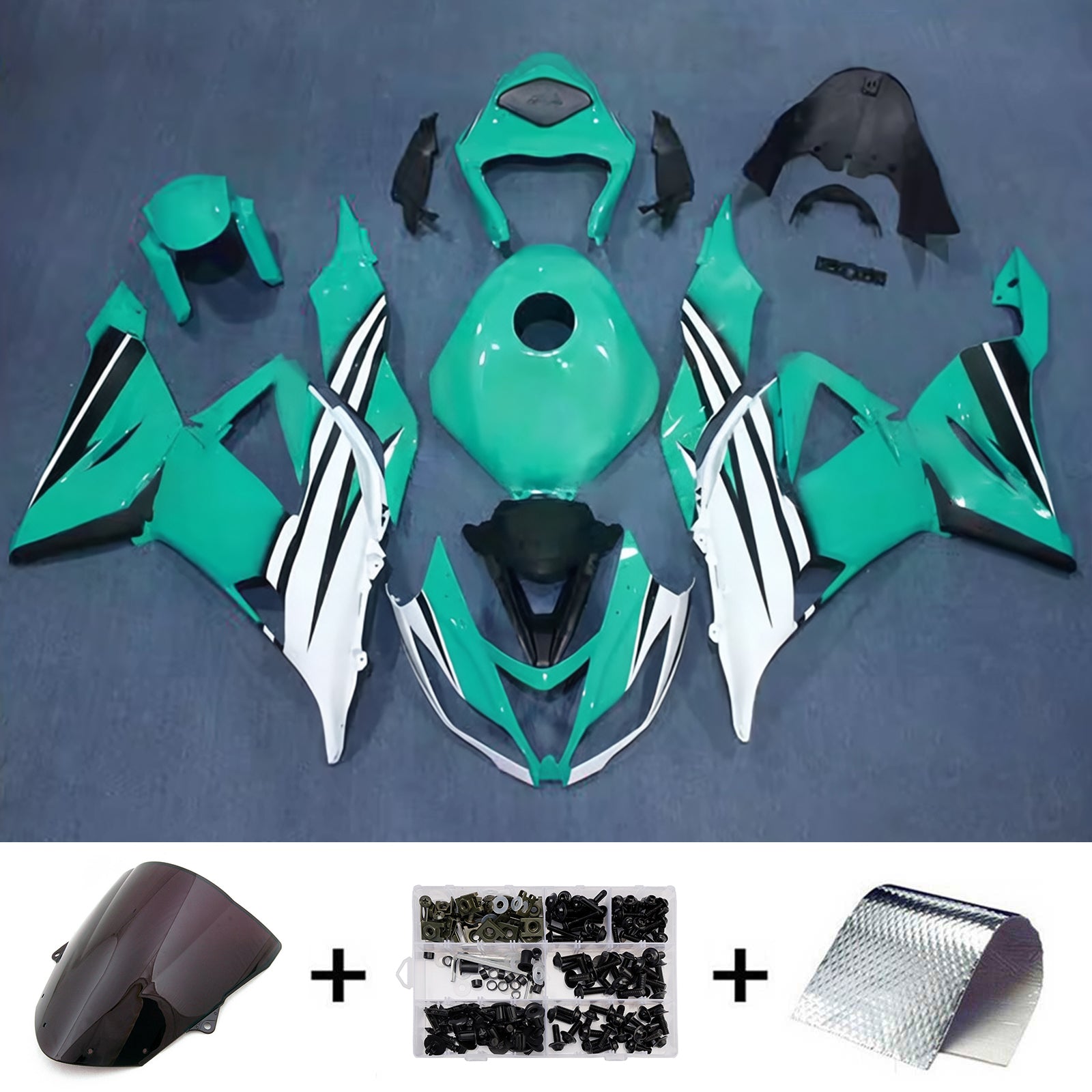 Amotopart 2013-2018 Kawasaki ZX6R 636 Light Green Fairing Kit