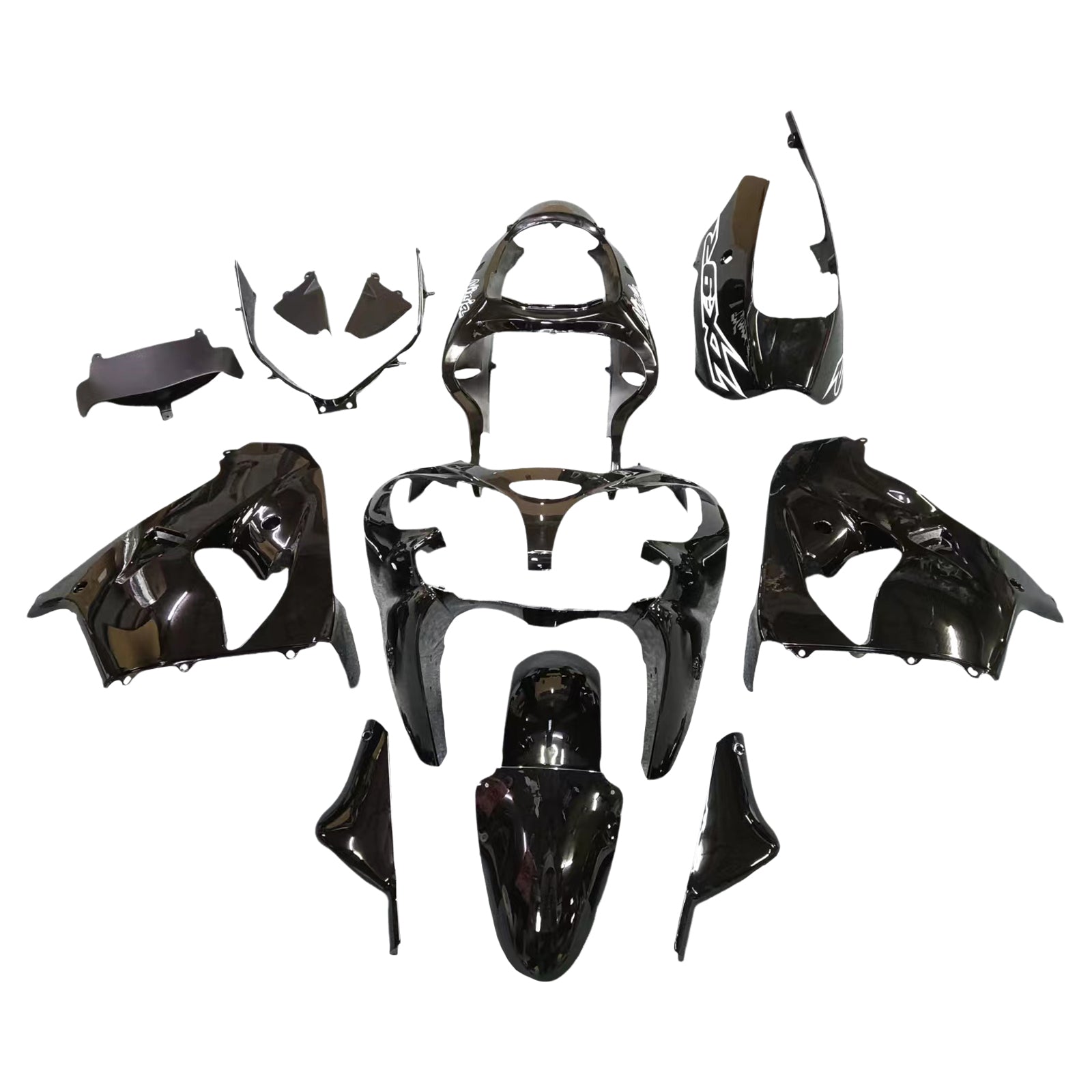 Amotopart 2000-2001 Kawasaki ZX9R フェアリング ブラック キット