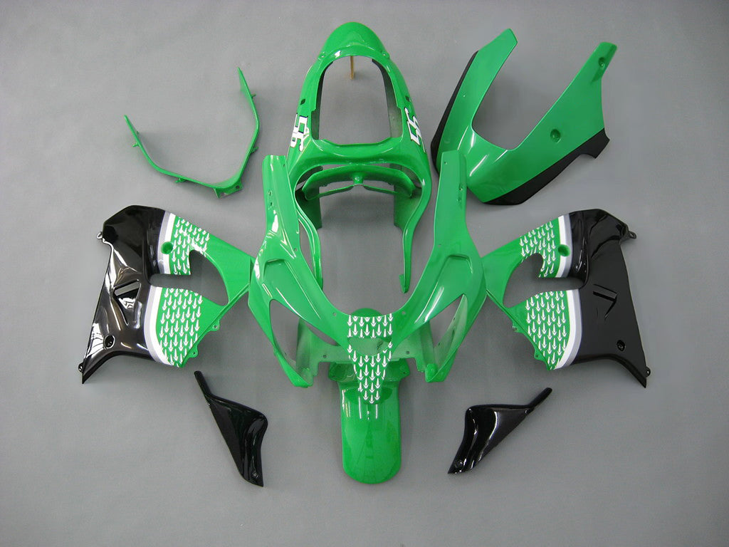 Amotopart 2000-2001 Kawasaki ZX9R Green Fairing Kit