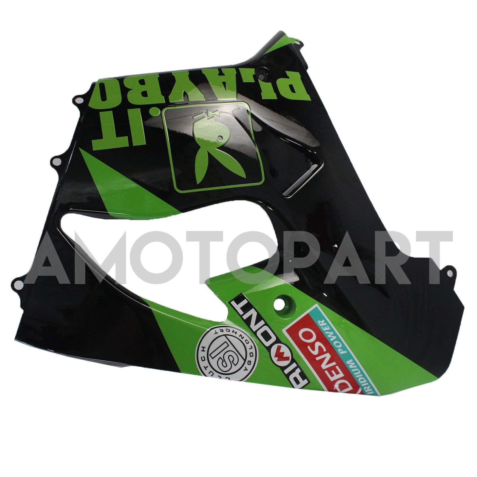 Amotopart Kawasaki ZX9R 2000-2001 Green Black Fairing Kit