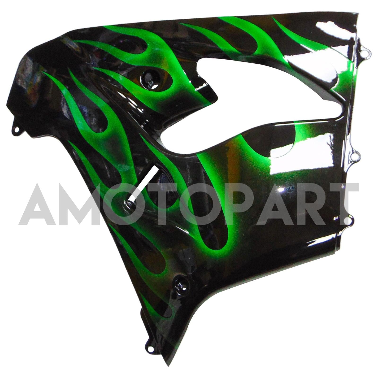 Amotopart Kawasaki ZX9R 2000-2001 Black Green Fairing Kit