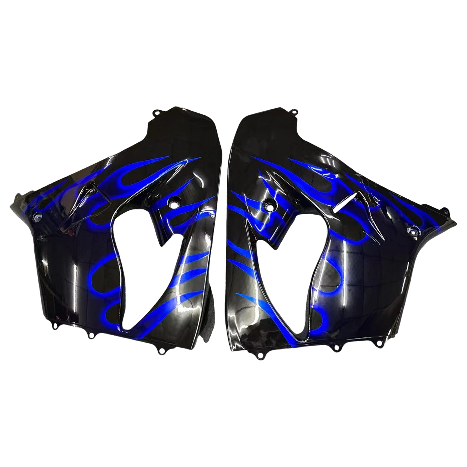 Amotopart  Kawasaki ZX9R 2000-2001 Black Blue Fairing Kit