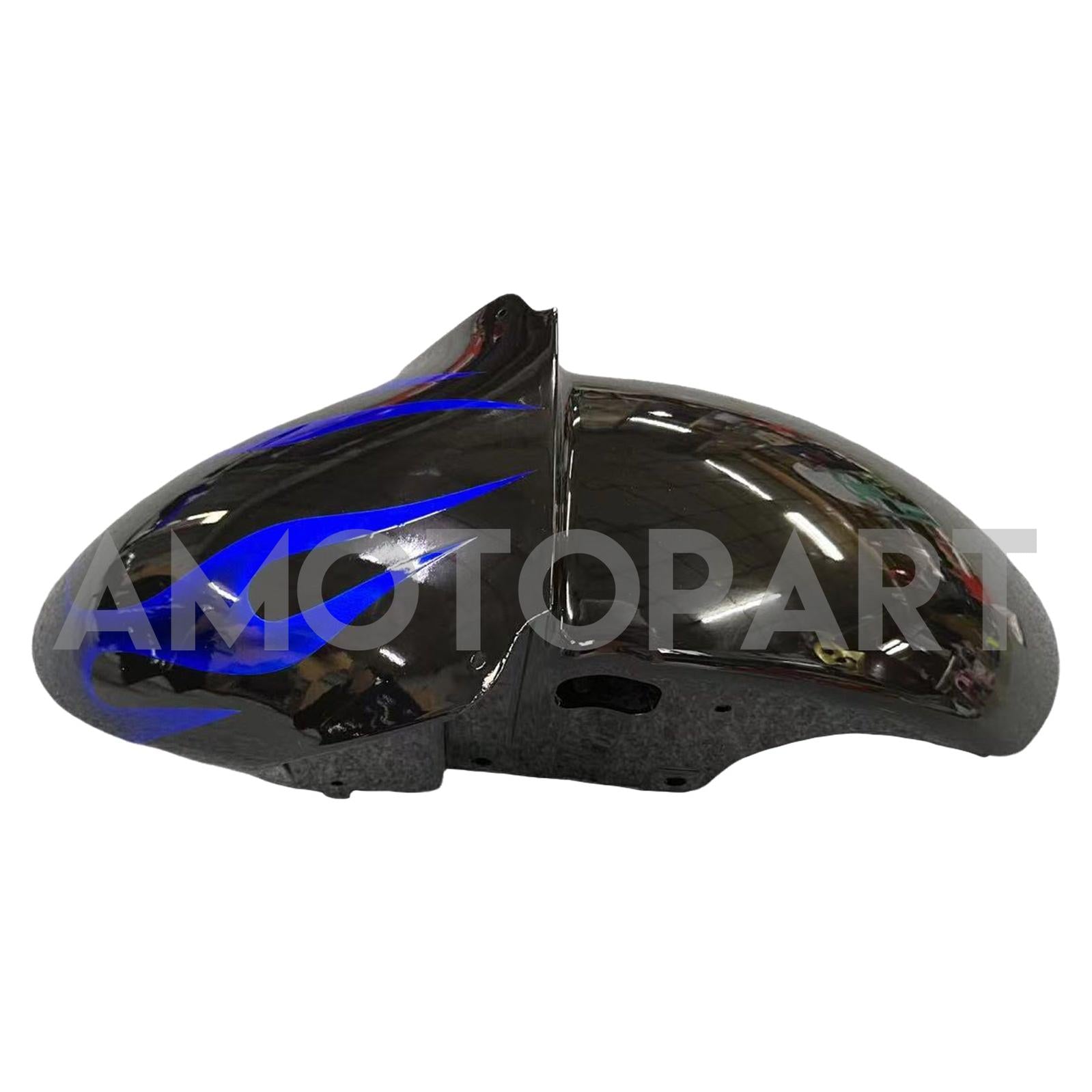 Amotopart Kawasaki ZX9R 2000-2001 Black Blue Fairing Kit