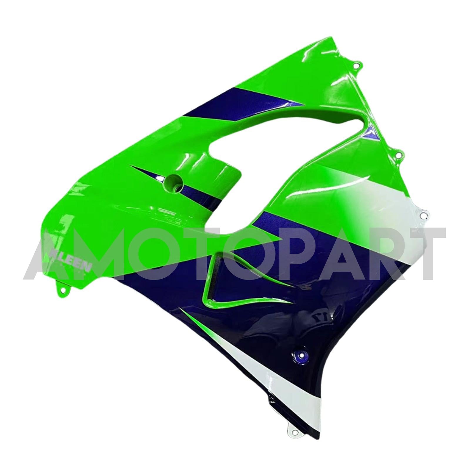Amotopart Kawasaki ZX9R 2000-2001 Black Green Fairing Kit