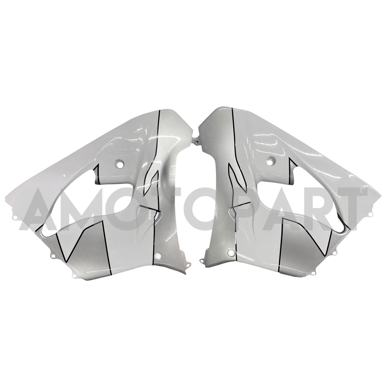 Amotopart Kawasaki ZX9R 2000-2001 Silver White Fairing Kit