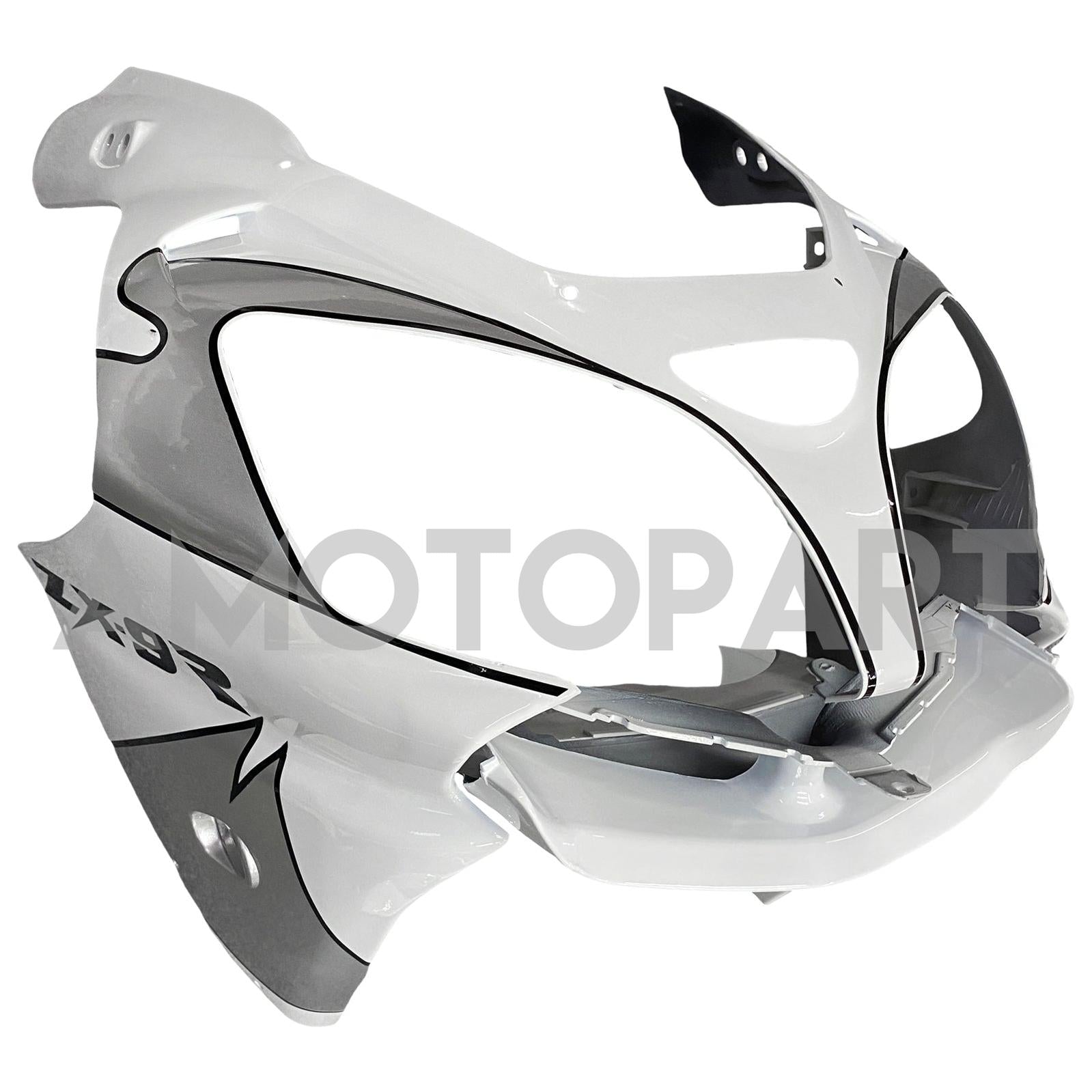 Amotopart Kawasaki ZX9R 2000-2001 Silver White Fairing Kit