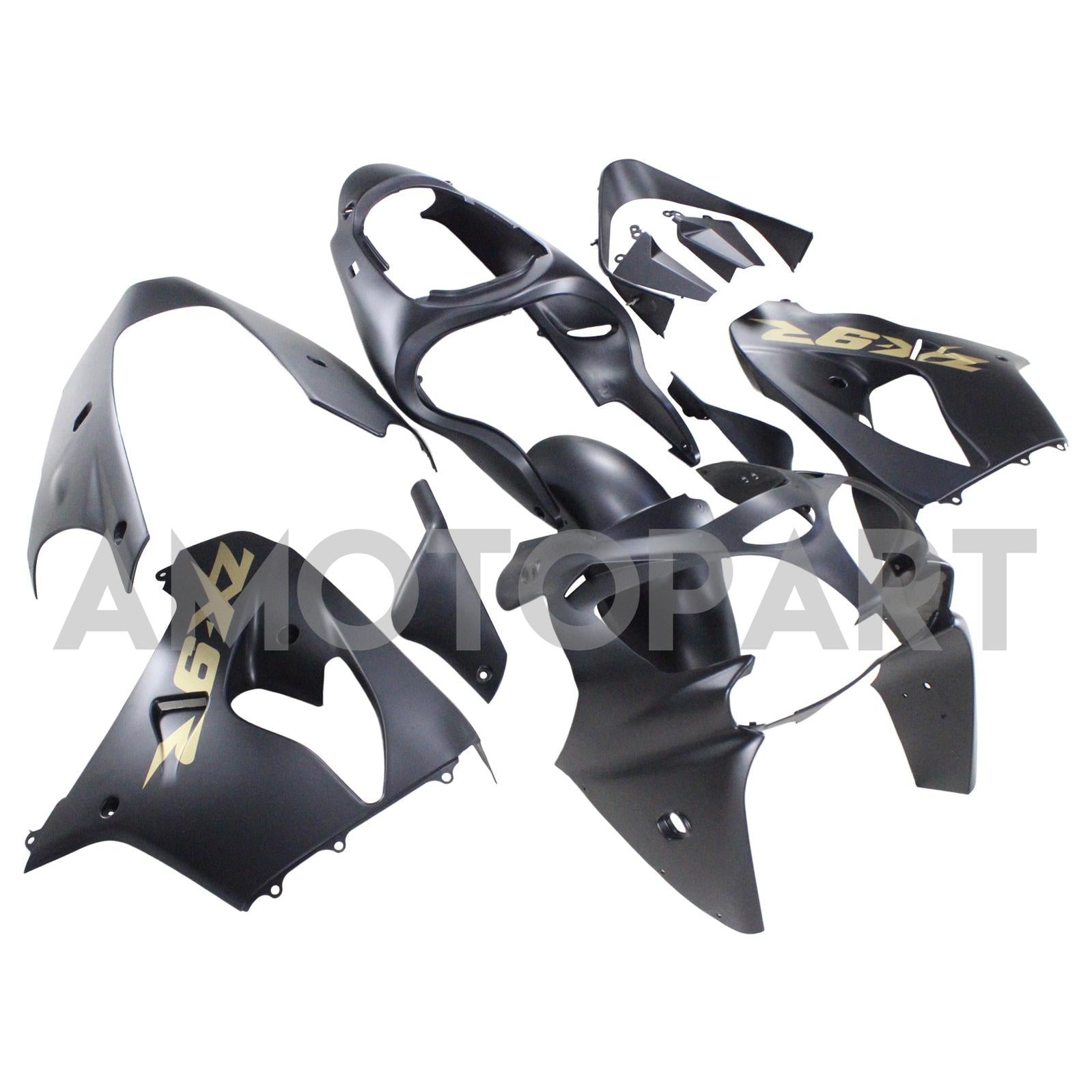 Amotopart Kawasaki ZX9R 2000-2001 Black Fairing Kit