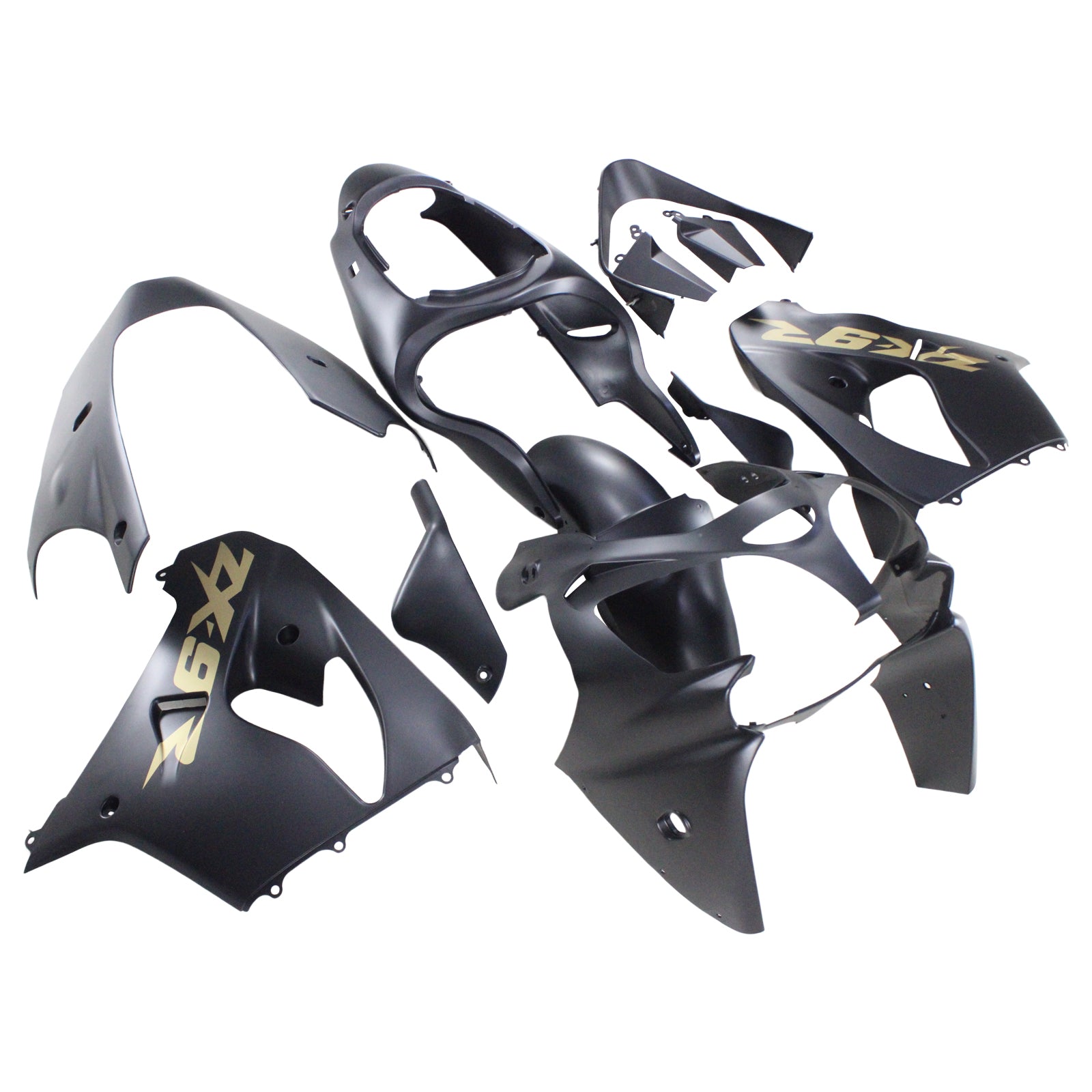 Amotopart Kawasaki ZX9R 2000-2001 Black Fairing Kit