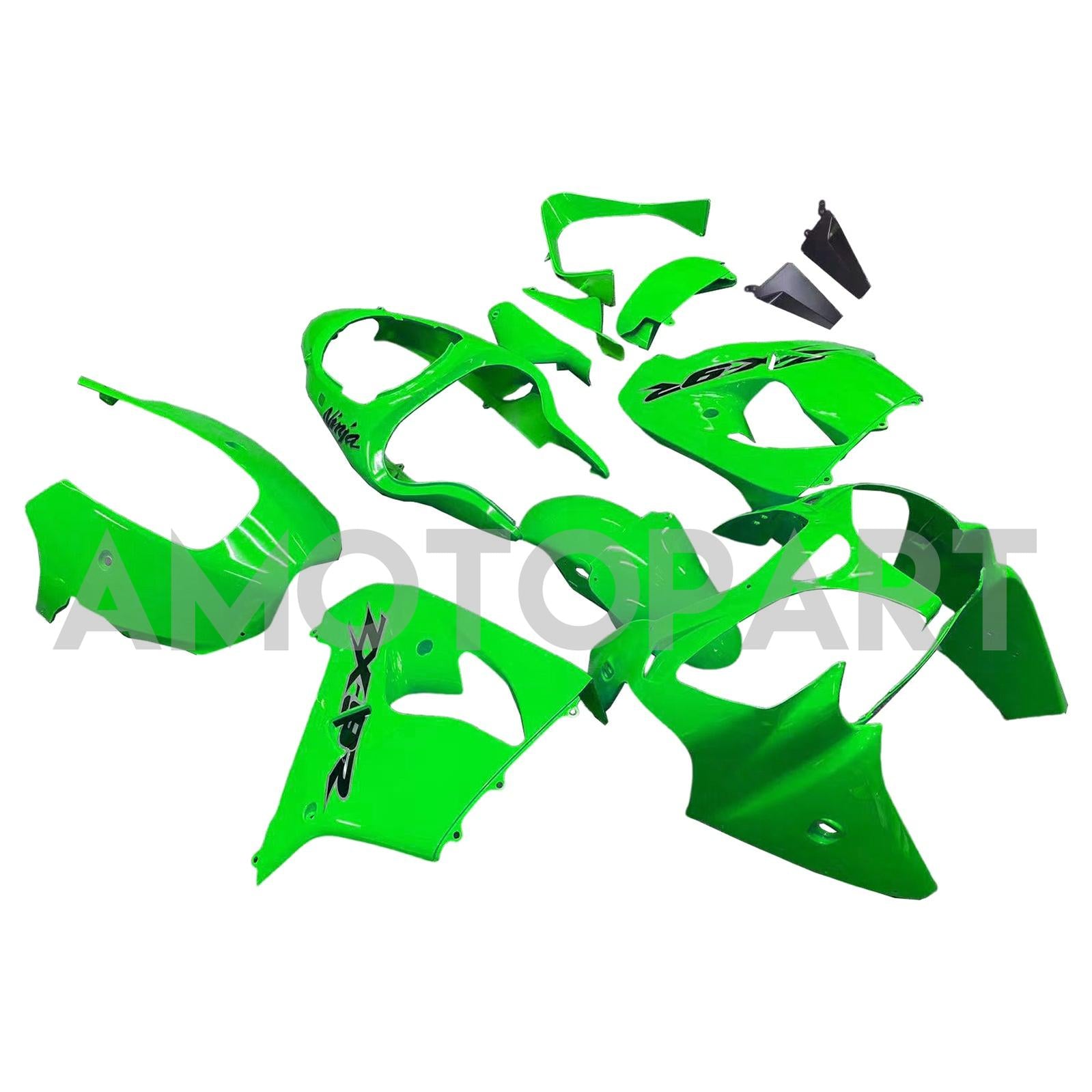 Amotopart 2000-2001 Kawasaki ZX9R Light Green & Black Fairing Kit