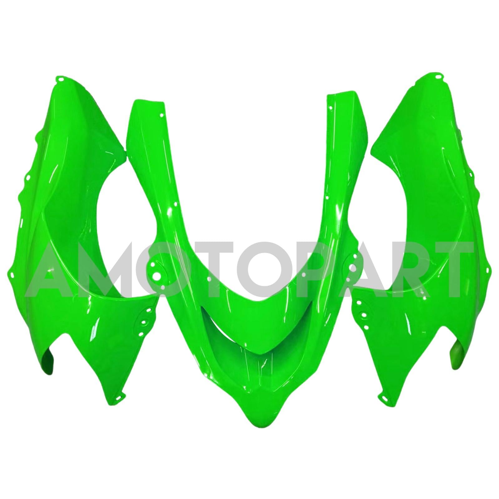 Amotopart 2004-2005 Kawasaki ZX10R Green & Black Fairing Kit