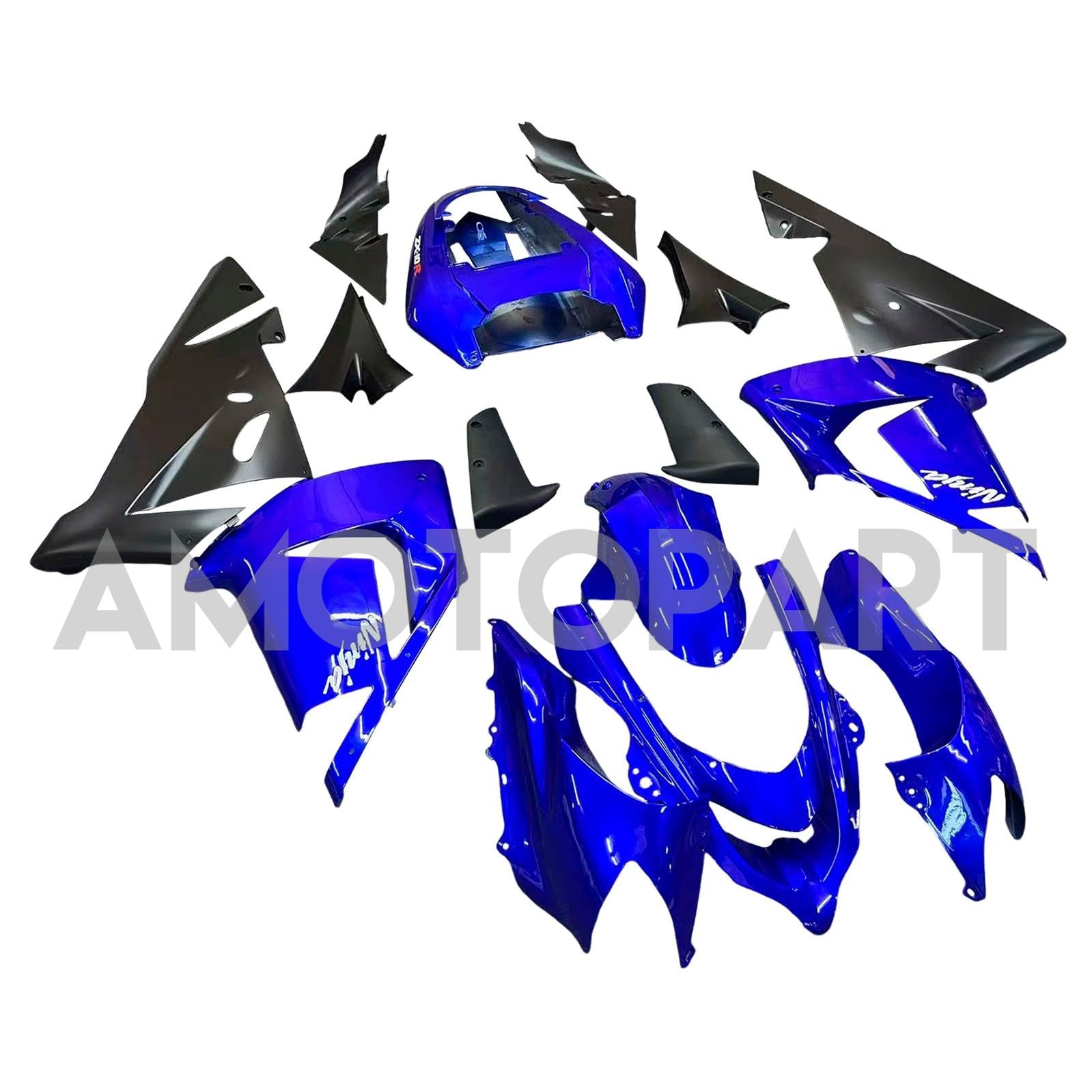 Amotopart 2004-2005 Kawasaki ZX10R Blue&Black Fairing Kit
