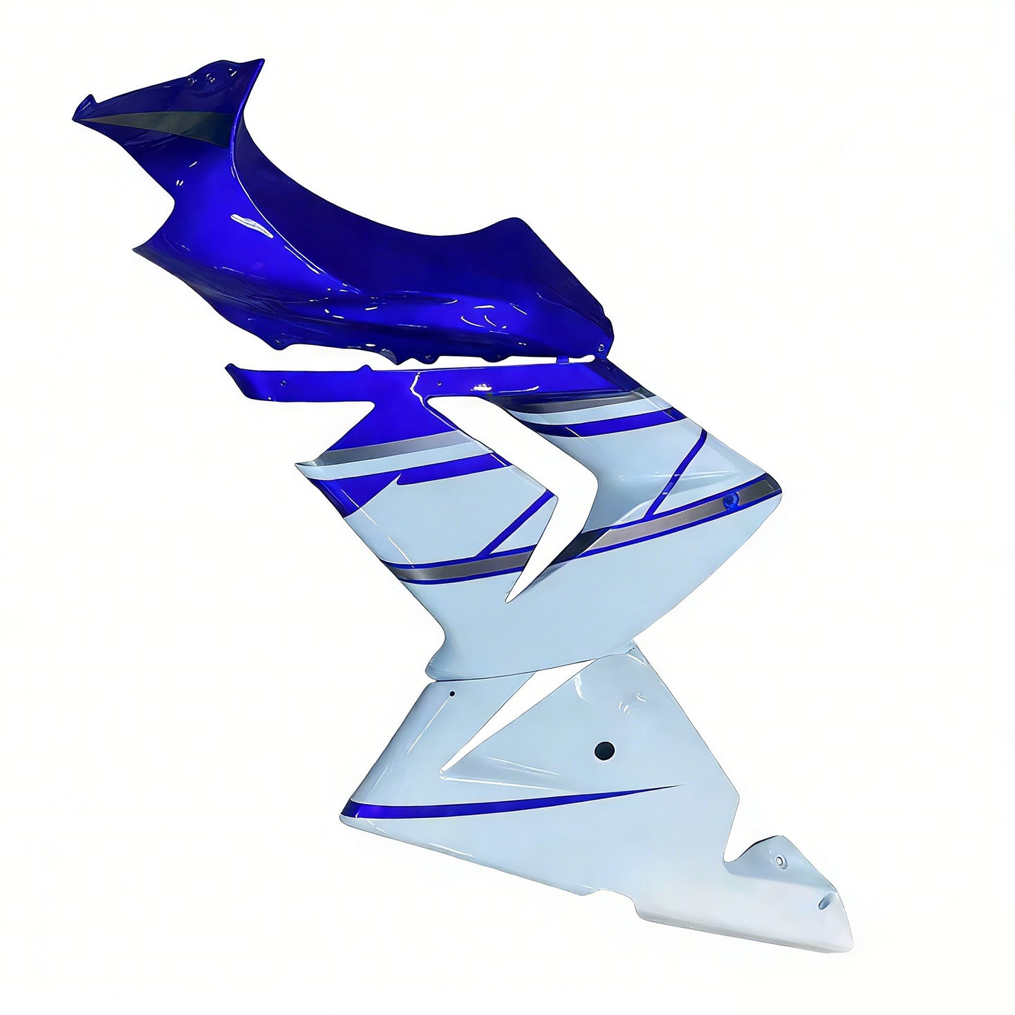 Amotopart 2004-2005 Kawasaki ZX10R Glossy Blue White Fairing Kit