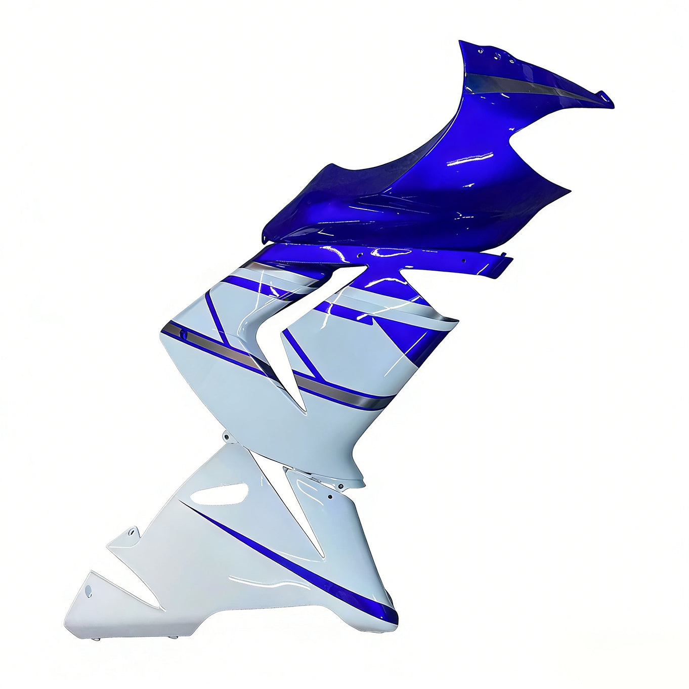 Amotopart 2004-2005 Kawasaki ZX10R Glossy Blue White Fairing Kit