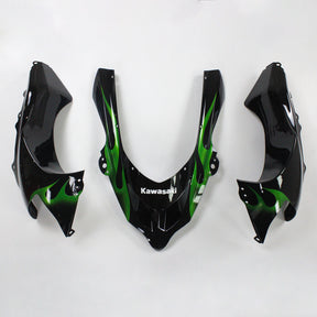 Amotopart Kawasaki 2004-2005 ZX10R Black With Green Line Fairing Kit