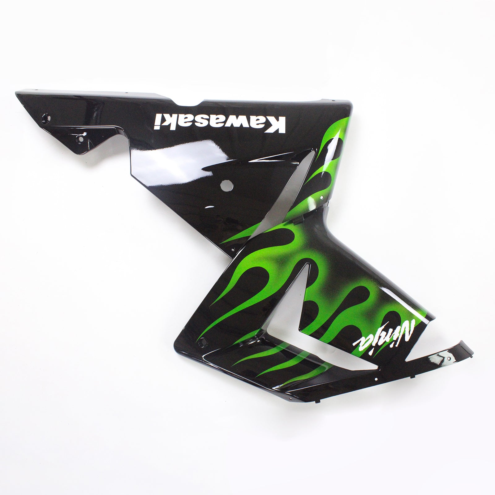 Amotopart Kawasaki 2004-2005 ZX10R Black With Green Line Fairing Kit